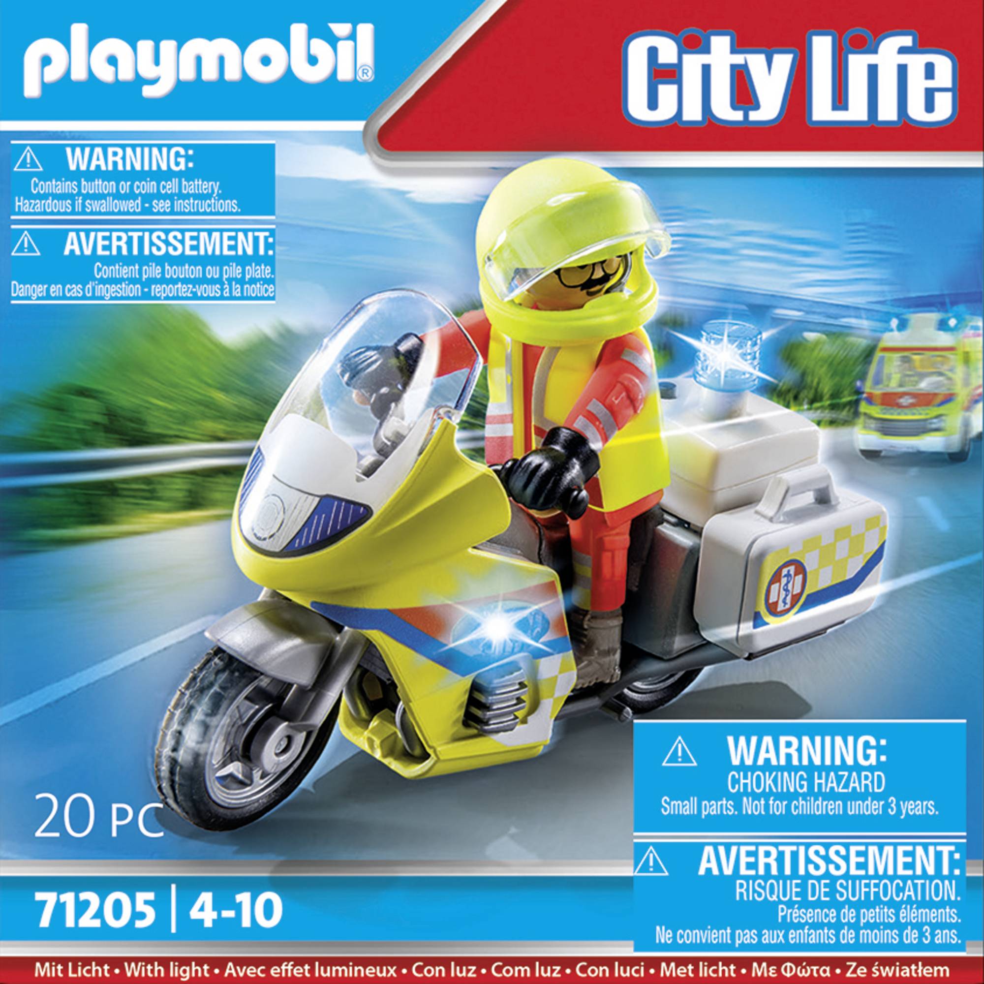 Playmobil® City Life Notarzt-Motorrad mit Blinklicht 71205