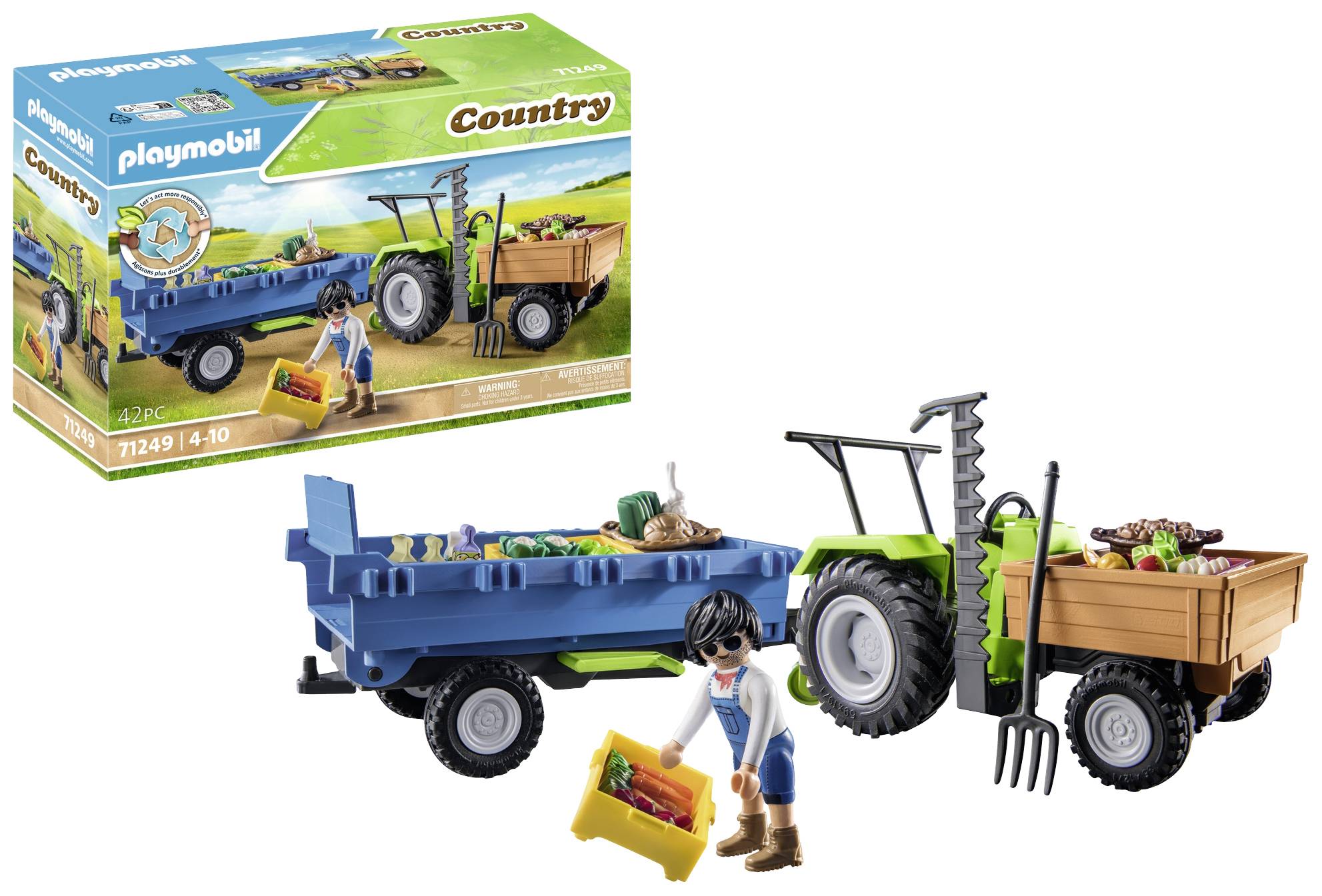 Playmobil® Country Traktor mit Hänger 71249