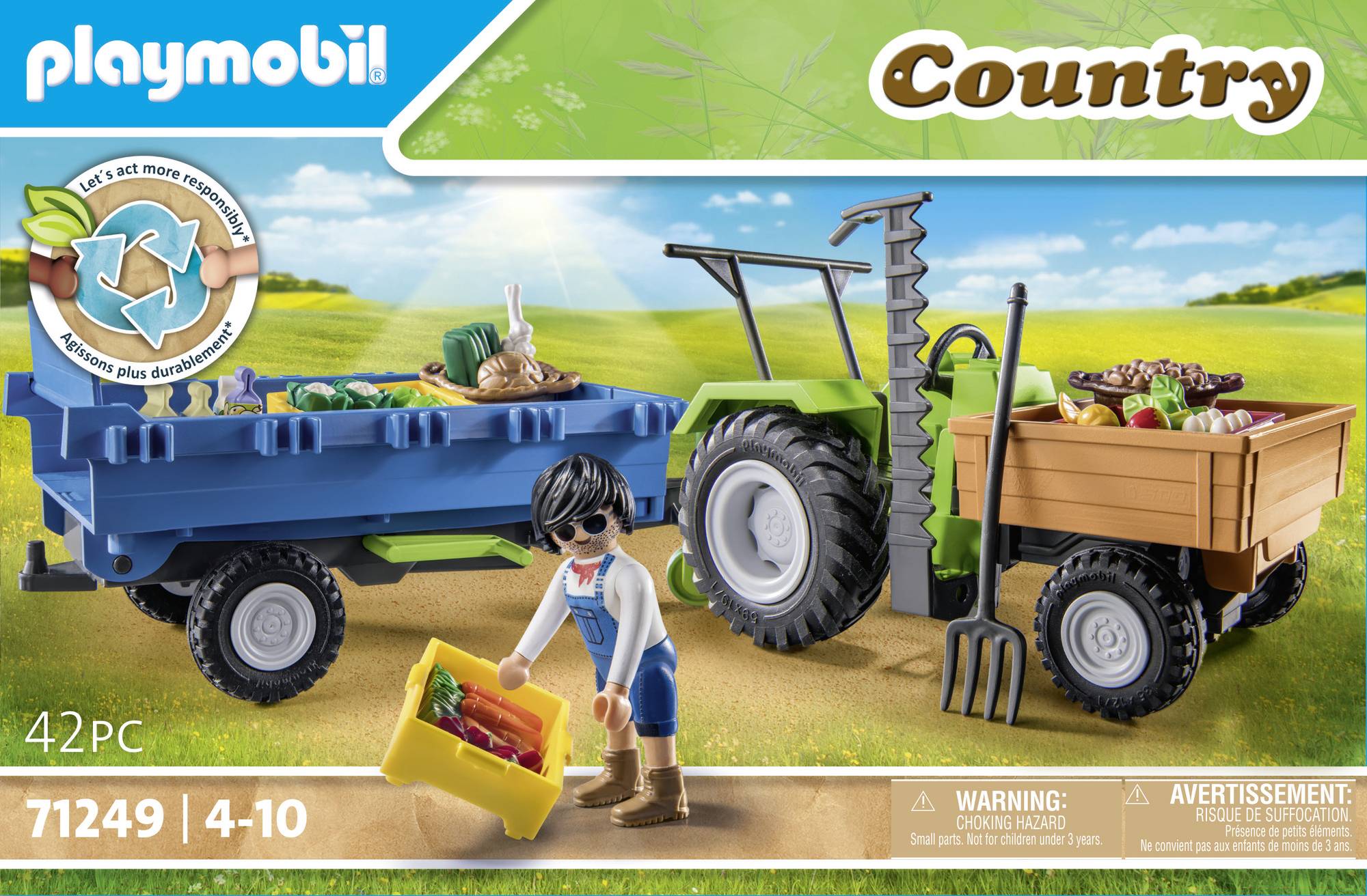 Playmobil® Country Traktor mit Hänger 71249
