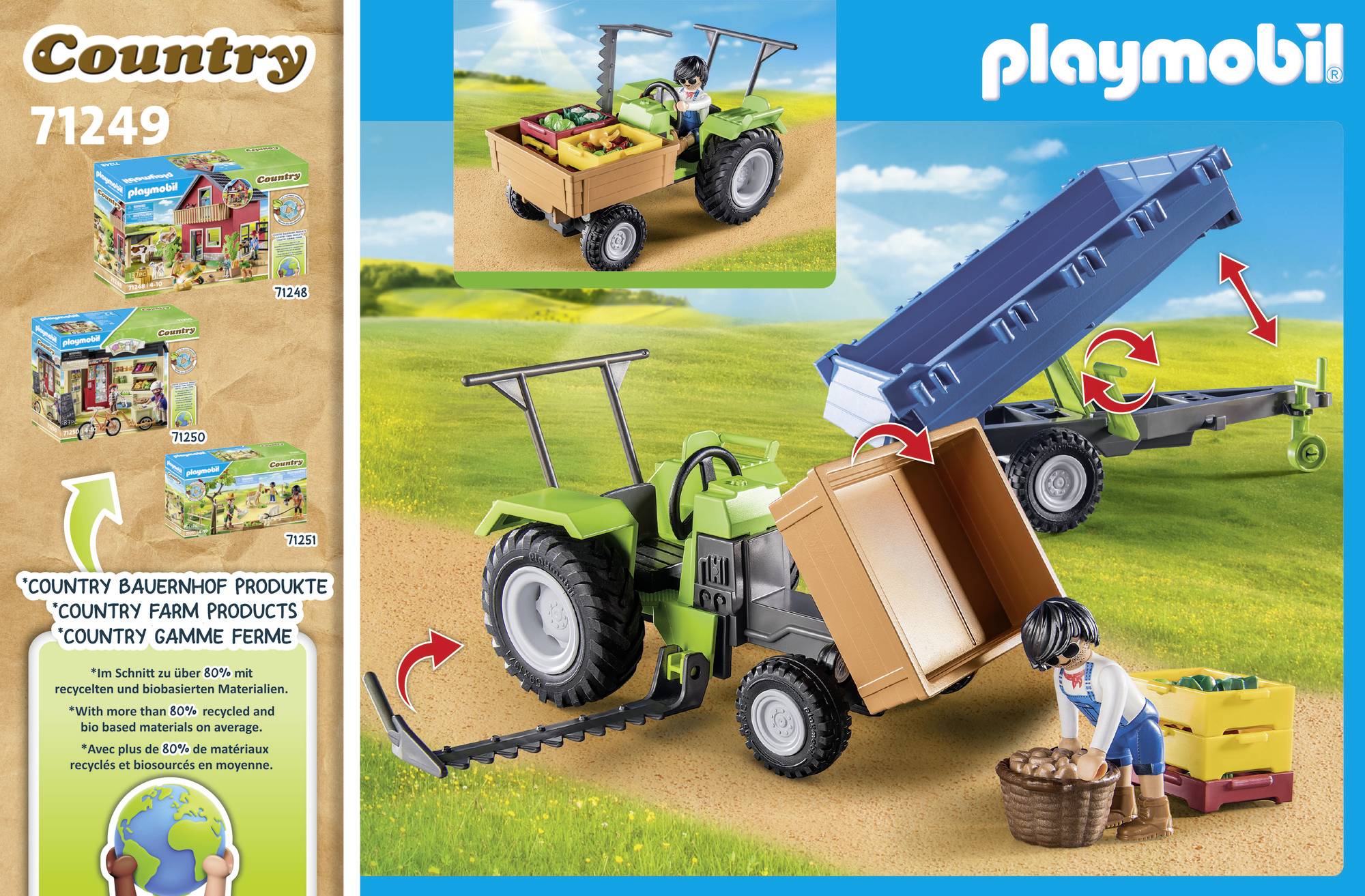 Playmobil® Country Traktor mit Hänger 71249