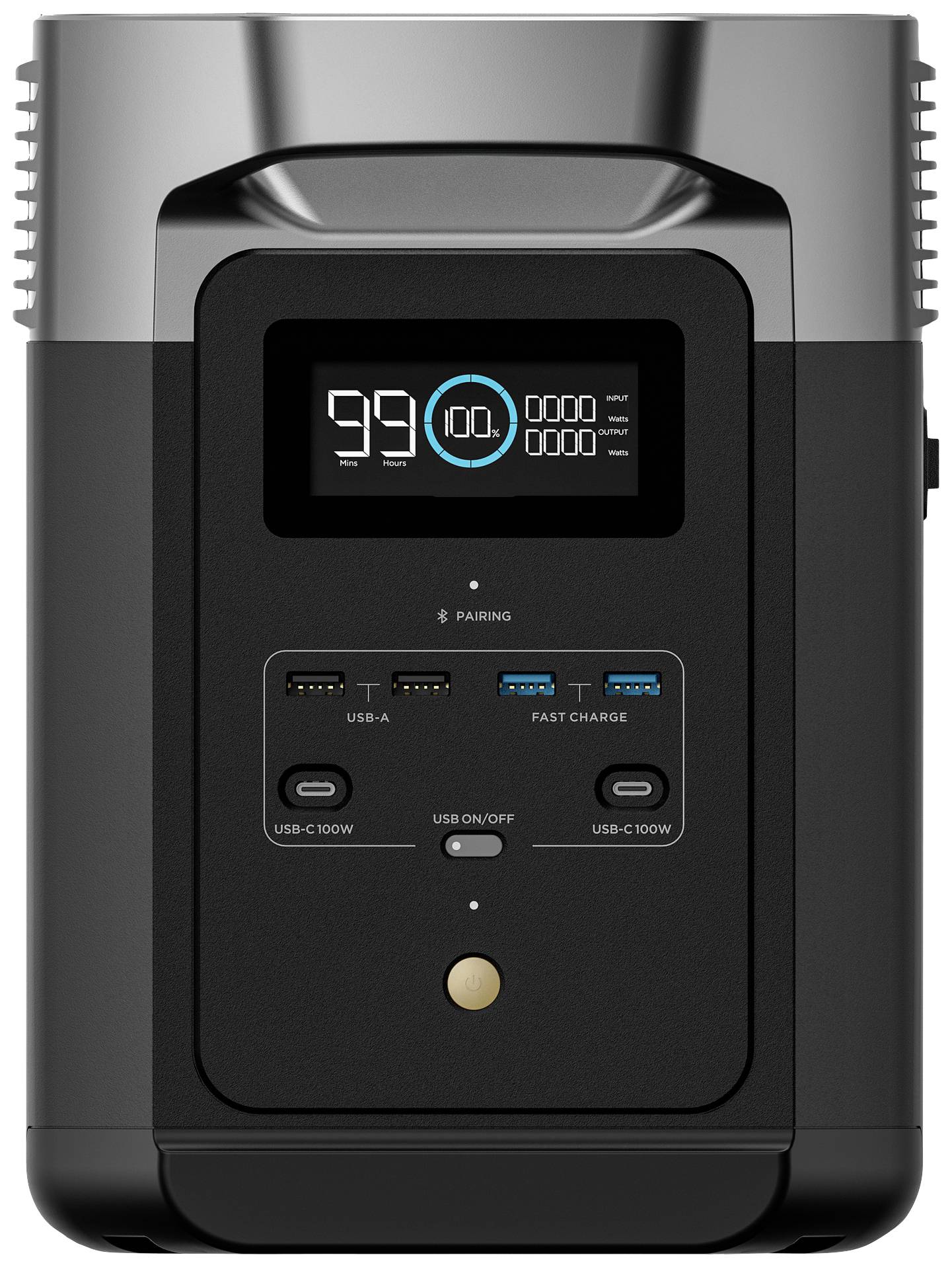 ECOFLOW Delta 2 Powerstation LiFePO 4 Schwarz mit Laderegler