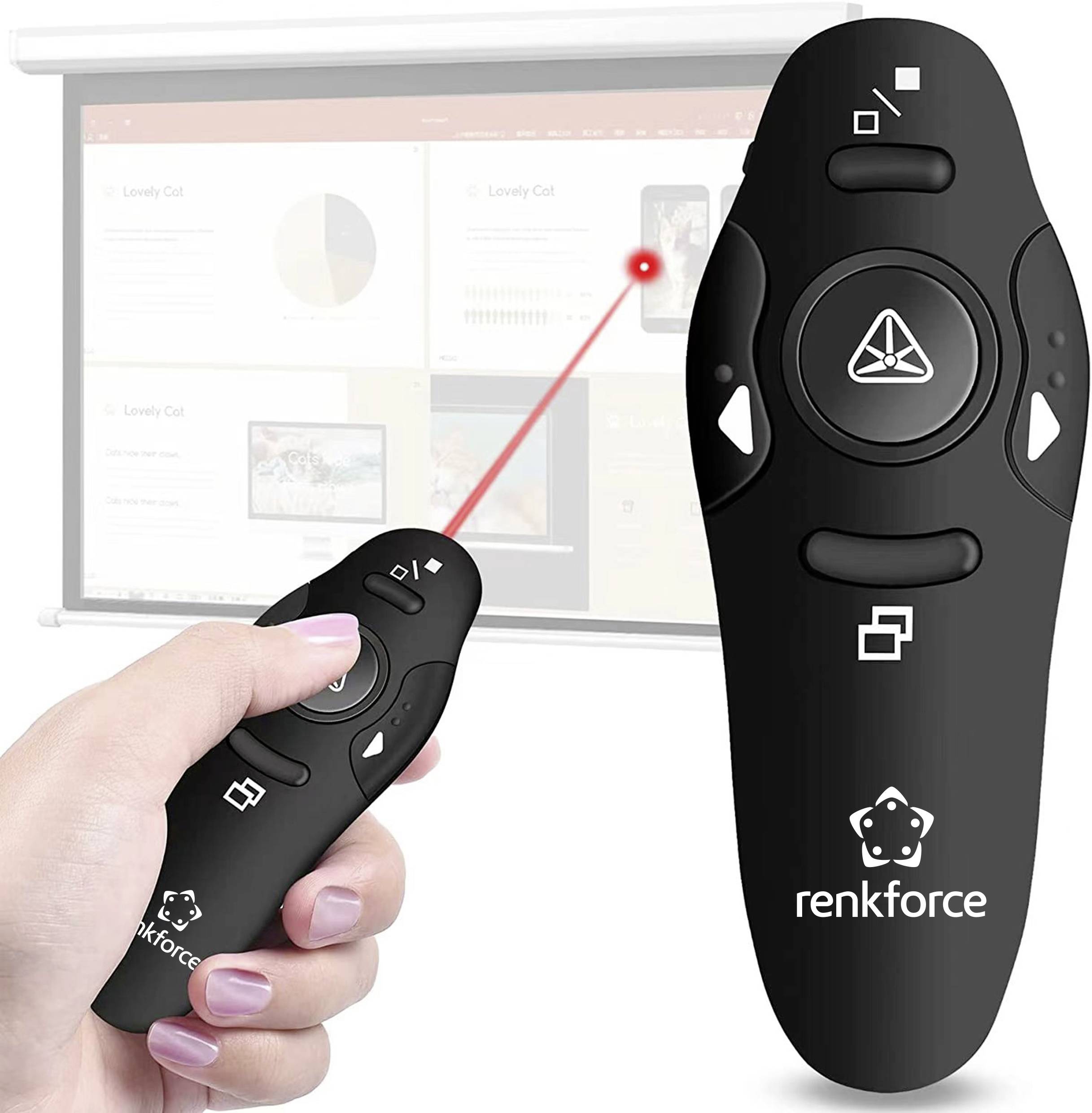 Renkforce RF-PLP-202 Kabellos Presenter inkl. Laserpointer
