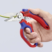 Knipex Gewinkelte Elektrikerschere mit Mehrkomponenten-Hüllen, glasfaserverstärkt 160 mm 95 05 20 SB Knipex Gewinkelte Elektrikerschere mit Mehrkomponenten-Hüllen, glasfaserverstärkt 160 mm 95 05 20 SB