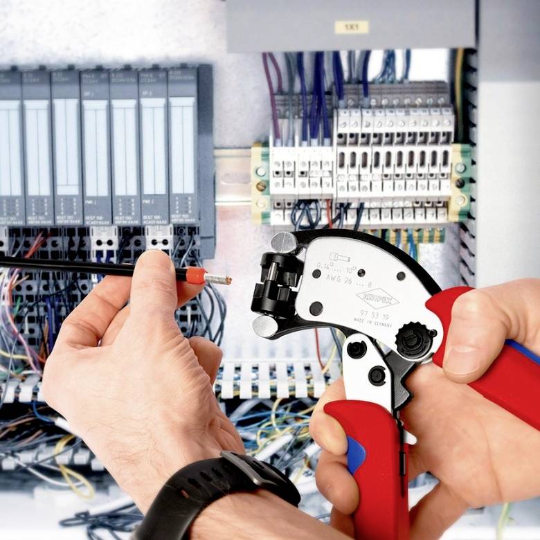 Knipex Twistor® T Crimpzange mit Trapezcrimp 97 53 19 Crimpzange