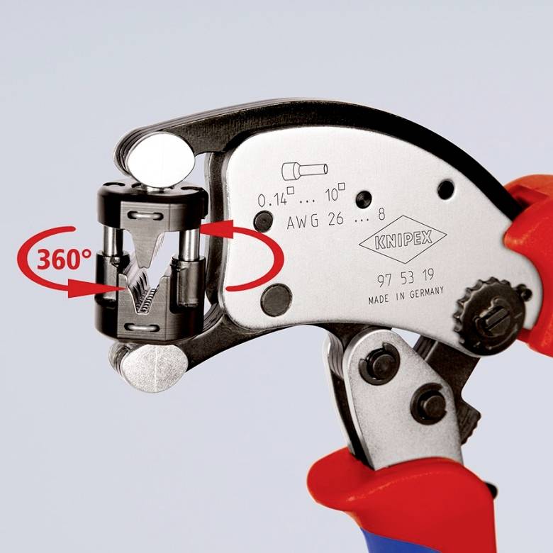 Knipex Twistor® T Crimpzange mit Trapezcrimp 97 53 19 Crimpzange