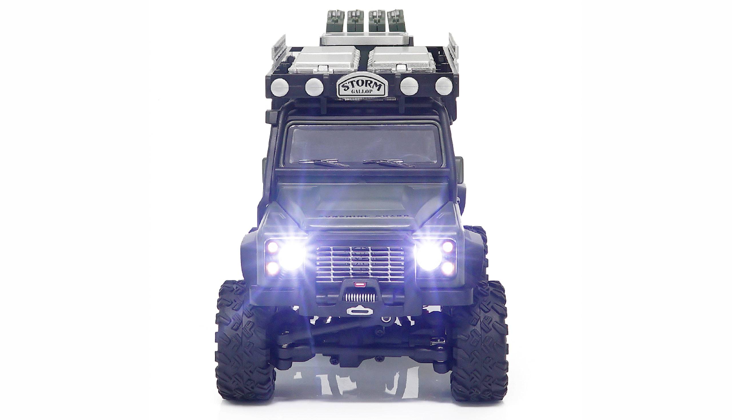 Amewi D90X28 Metall Scale Brushed 1:28 RC Modellauto Elektro Crawler Allradantrieb (4WD) RtR 2,4 GH