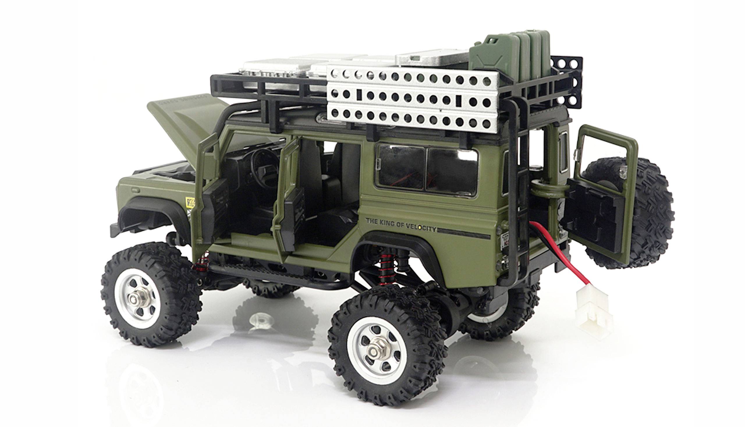 Amewi D90X28 Metall Scale Brushed 1:28 RC Modellauto Elektro Crawler Allradantrieb (4WD) RtR 2,4 GH