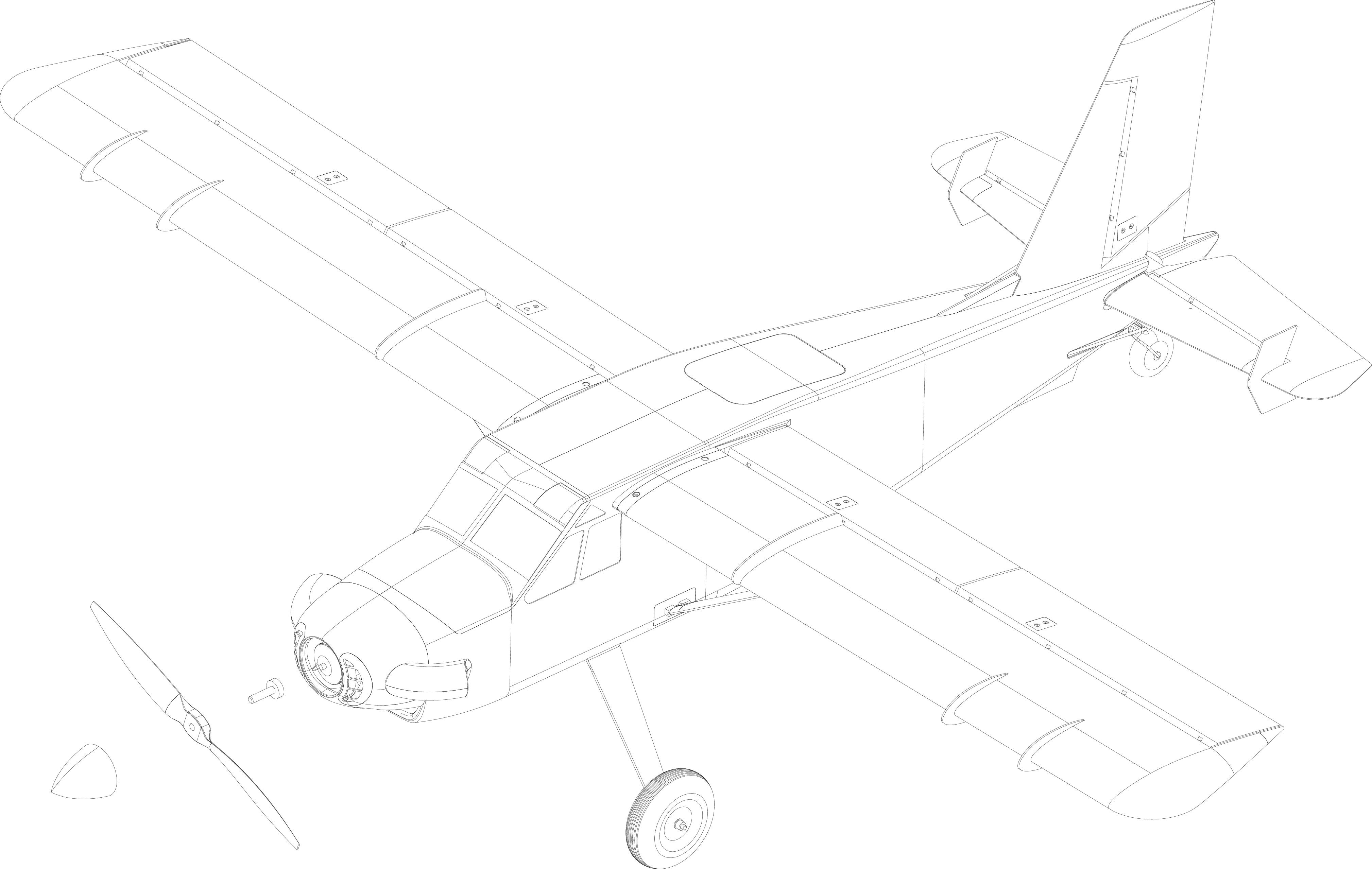Amewi AMXFlight Turbo Bushmaster Weiß, Rot RC Modellflugzeug PNP 1830mm