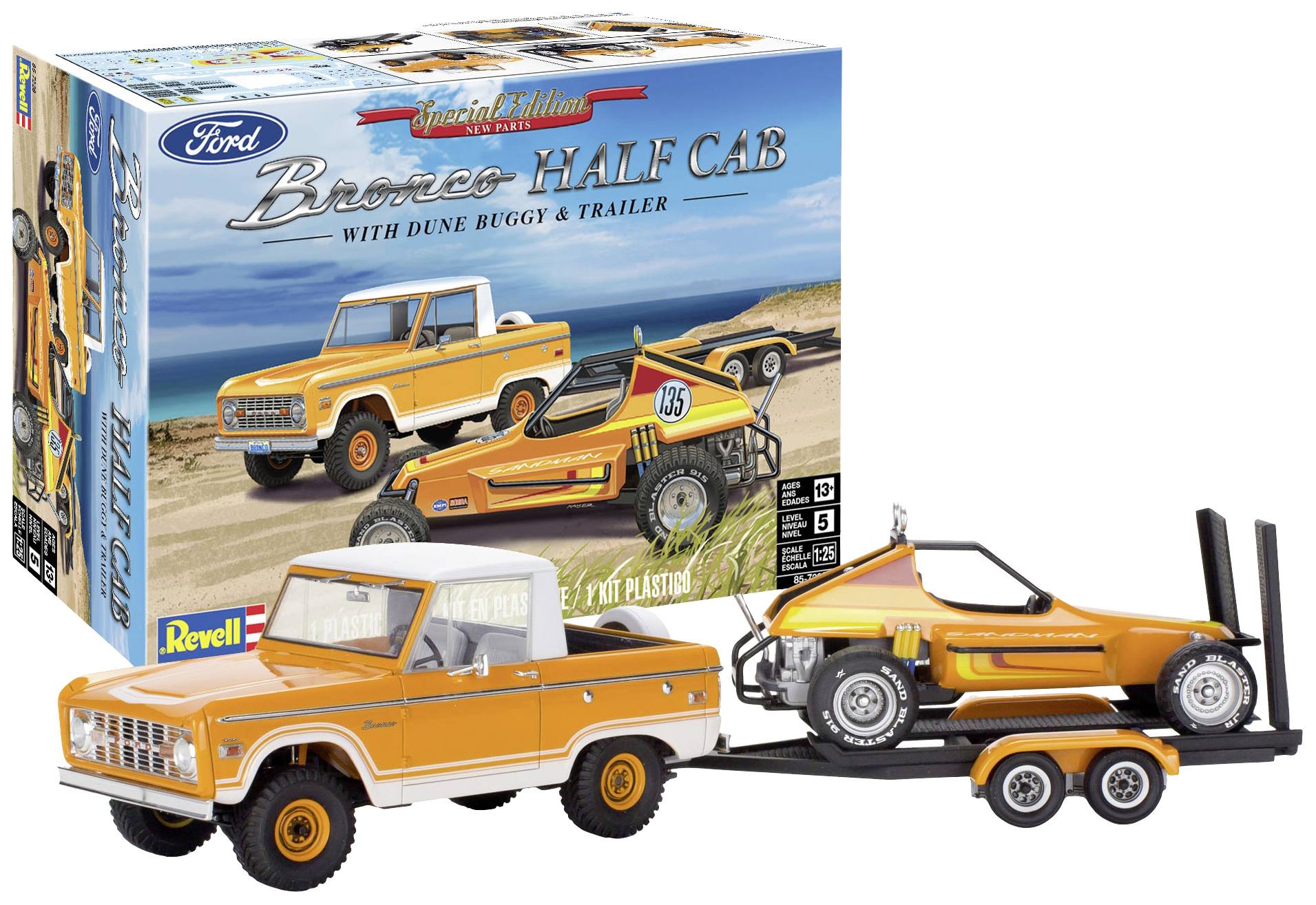 Revell 17228 Ford Bronco Half Cab -Sandman II Automodell Bausatz 1:25