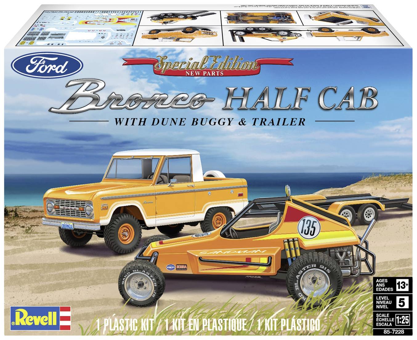 Revell 17228 Ford Bronco Half Cab -Sandman II Automodell Bausatz 1:25