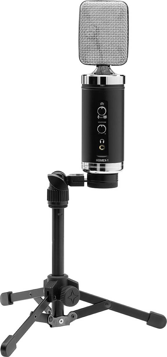 IMG Stageline HOMEX-1 Stand USB-Mikrofon Übertragungsart (Details):Kabelgebunden, USB inkl. Stativ USB Kabelgebunden, USB