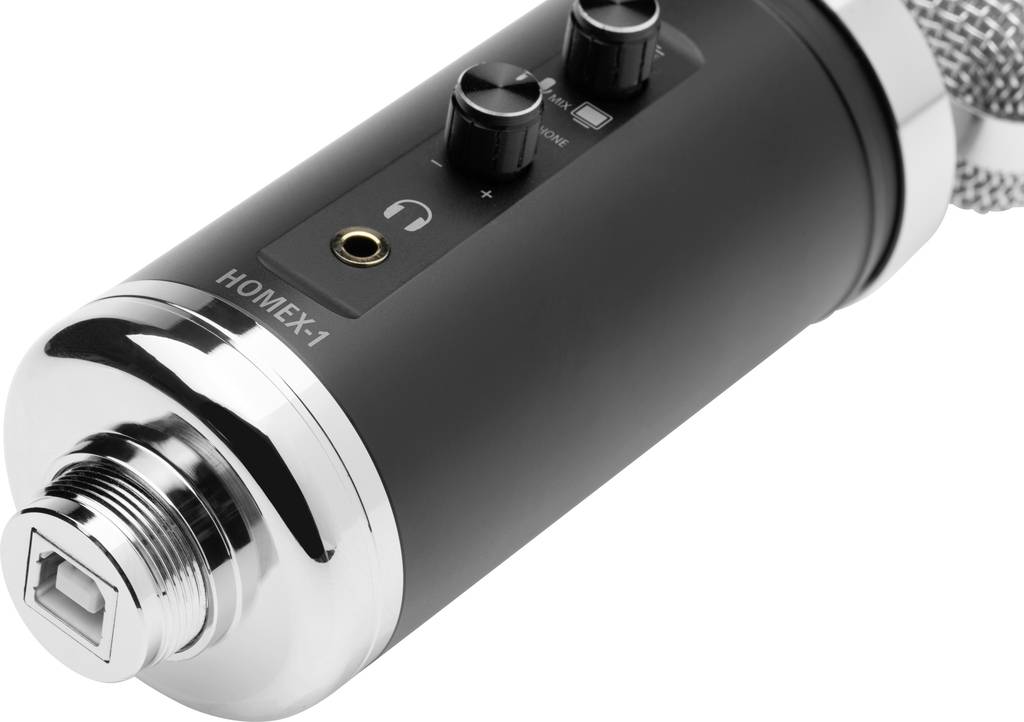 IMG Stageline HOMEX-1 Stand USB-Mikrofon Übertragungsart (Details):Kabelgebunden, USB inkl. Stativ USB Kabelgebunden, USB