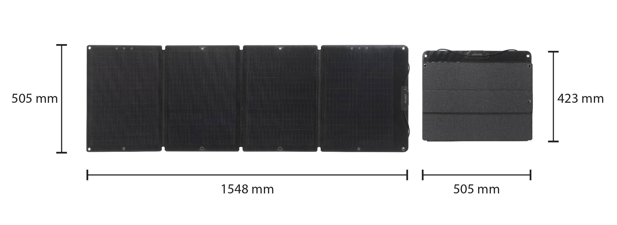 VOLTCRAFT VC-SP 120W 18V VC-13132620 Solar-Ladegerät Ladestrom Solarzelle 6.18 A 120 W