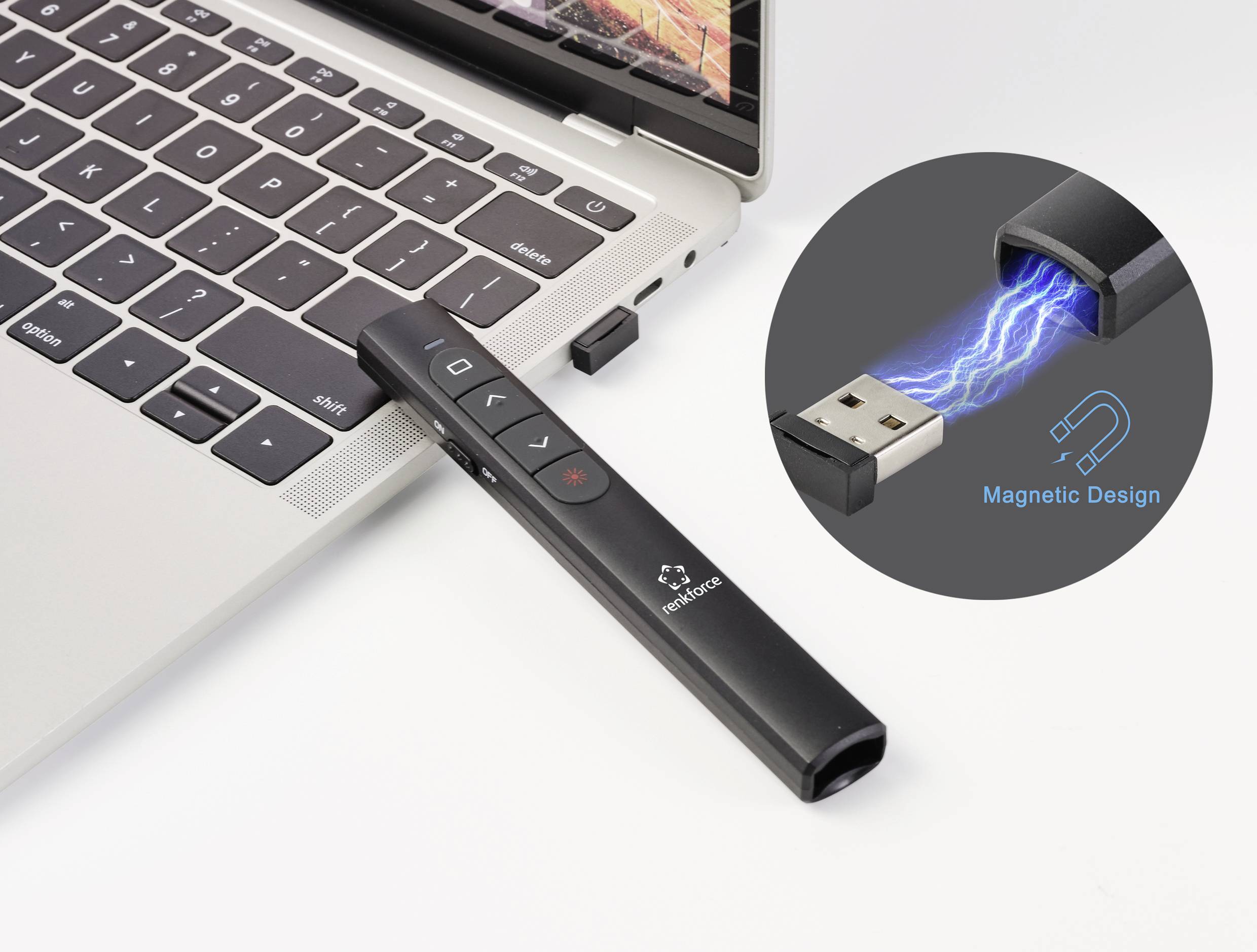 Renkforce RF-5253052 Kabellos Presenter inkl. Laserpointer