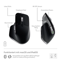 Logitech MX Master 3S For Mac Performance Maus Kabellos Laser Space Grau 7 Tasten 8000 dpi Darkfiel Logitech MX Master 3S For Mac Performance Maus Kabellos Laser Space Grau 7 Tasten 8000 dpi Darkfiel