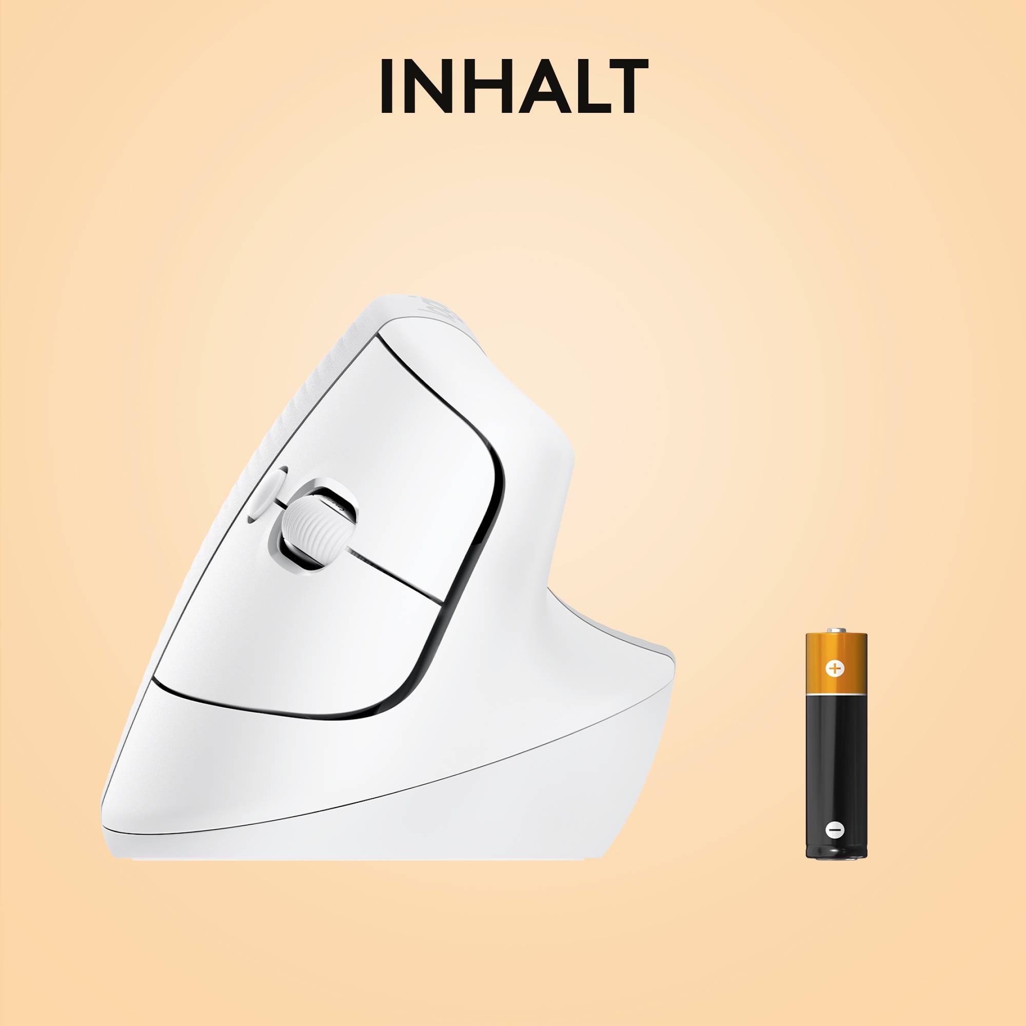 Logitech Lift for Mac Vertical Ergonomic Ergonomische Maus, Maus Kabellos Optisch Hellgrau 6 Tasten 4000 dpi Ergonomisch