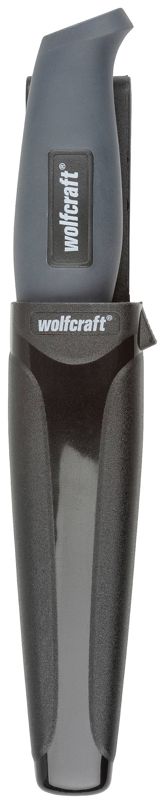 Wolfcraft 4085000 Outdoormesser mit Holster Anthrazit