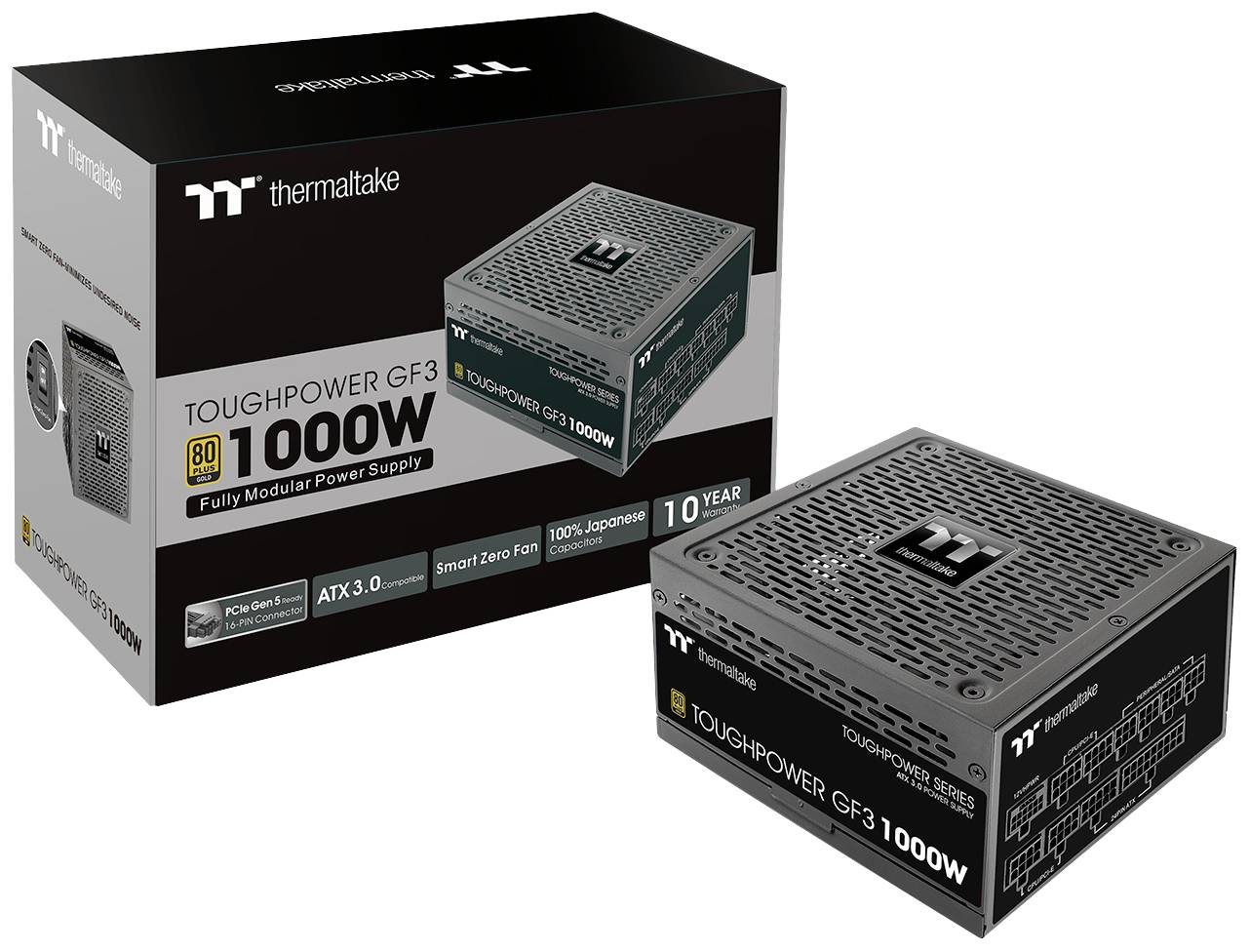 Thermaltake Toughpower GF3 - 1000 W - 100 - 240 V - 50 - 60 Hz - Aktiv - 120 W - 999,6 W
