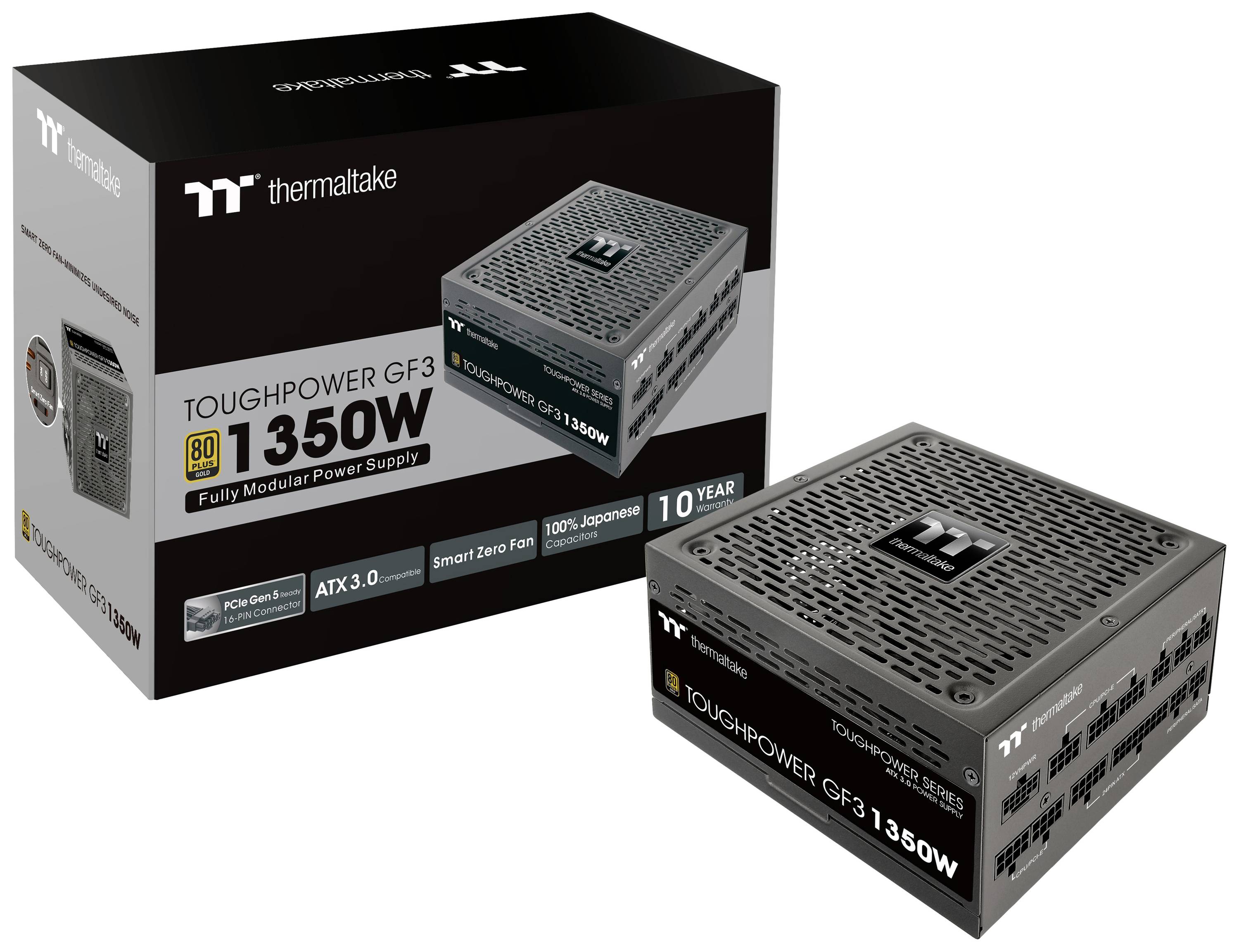 Thermaltake Toughpower GF3, 1350 W, 100 - 240 V, 50 - 60 Hz, Aktiv, 120 W, 1350 W