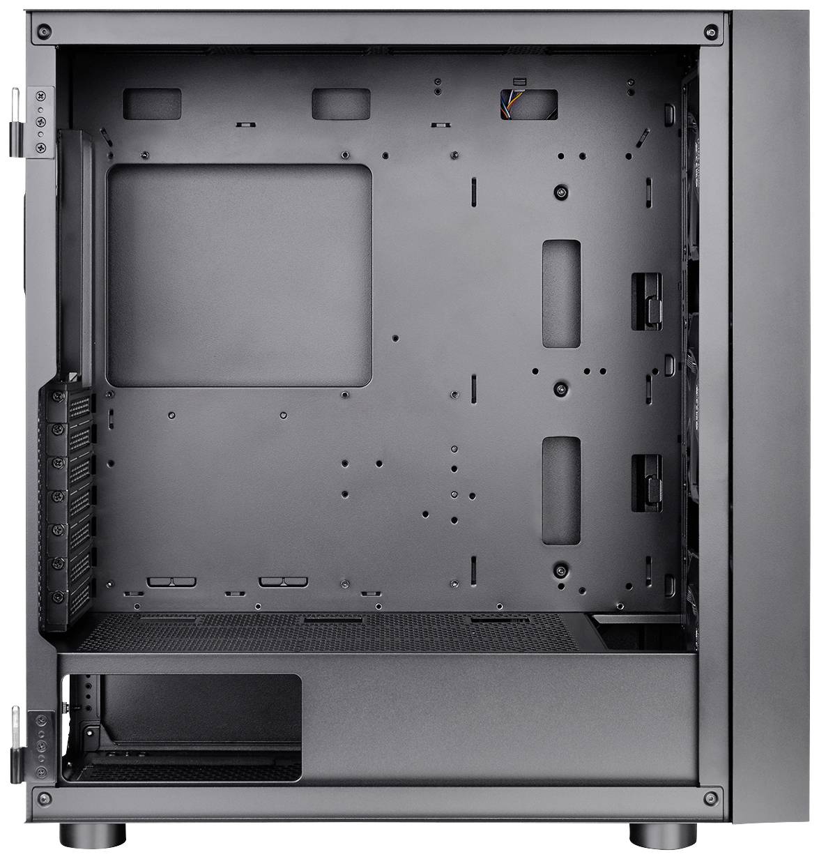 Thermaltake CA-1T9-00M1WN-01 Midi-Tower PC-Gehäuse Schwarz 3 Vorinstallierte LED Lüfter, LCS Kompat