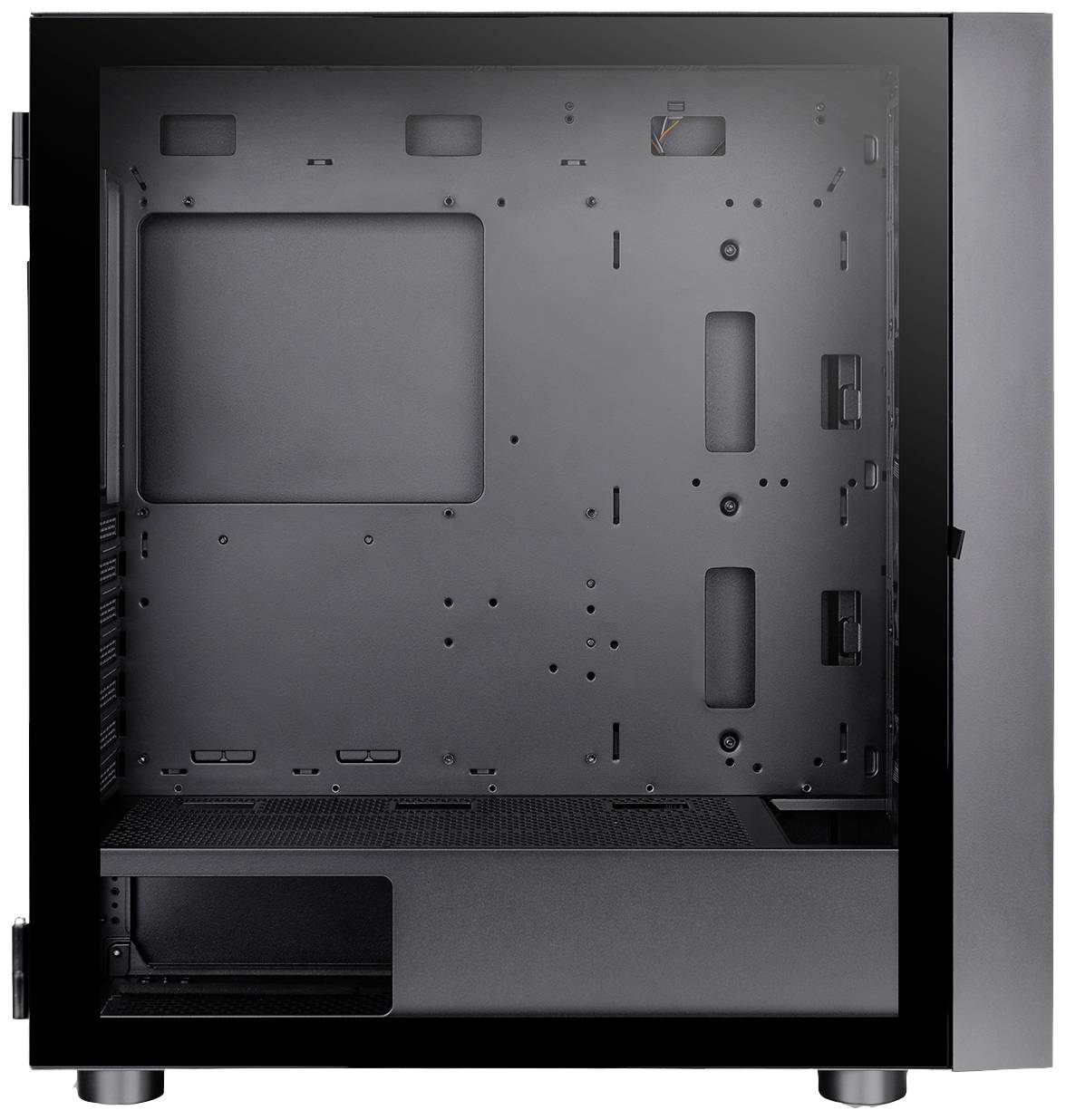 Thermaltake CA-1T9-00M1WN-01 Midi-Tower PC-Gehäuse Schwarz 3 Vorinstallierte LED Lüfter, LCS Kompatibel, Seitenfenster, Für DIY Wasserkühlung gee