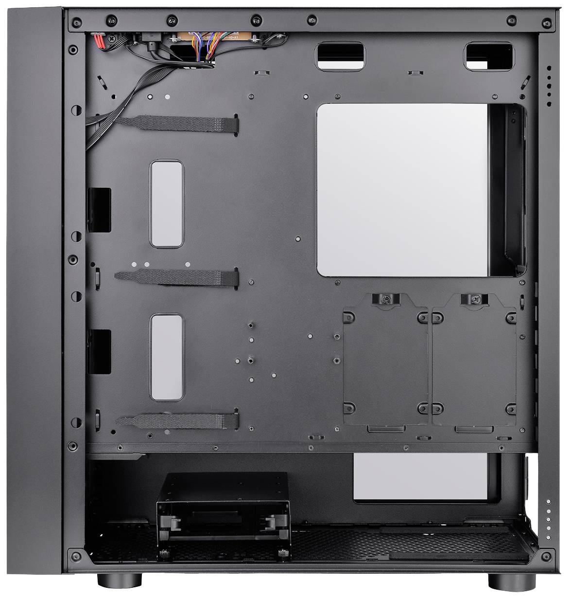 Thermaltake CA-1T9-00M1WN-01 Midi-Tower PC-Gehäuse Schwarz 3 Vorinstallierte LED Lüfter, LCS Kompatibel, Seitenfenster, Für DIY Wasserkühlung gee