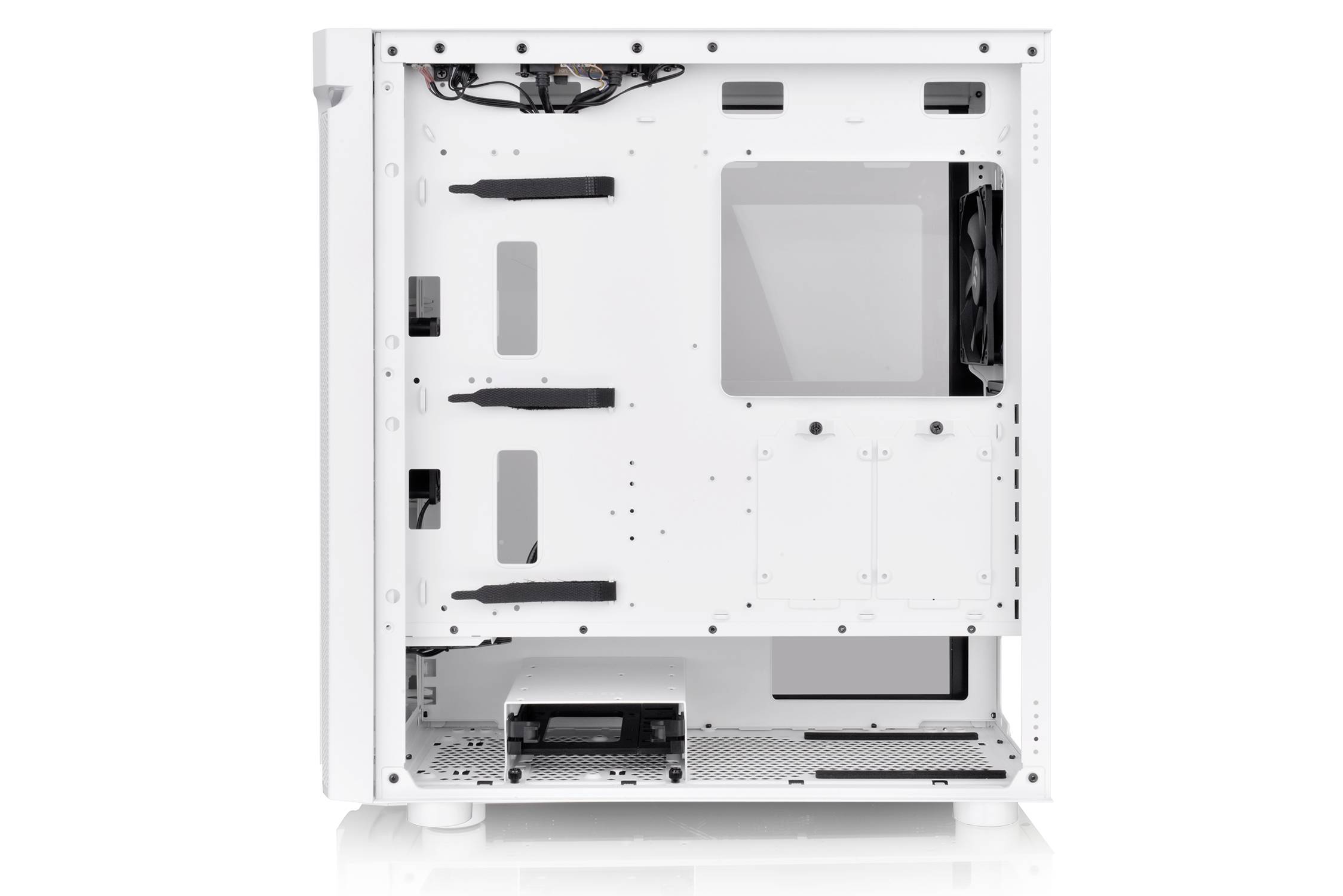 Thermaltake CA-1X4-00M6WN-00 Midi-Tower PC-Gehäuse Weiß LCS Kompatibel, Seitenfenster, Für AIO Wasserkühlung geeignet, Für DIY Wasserkühlung ge