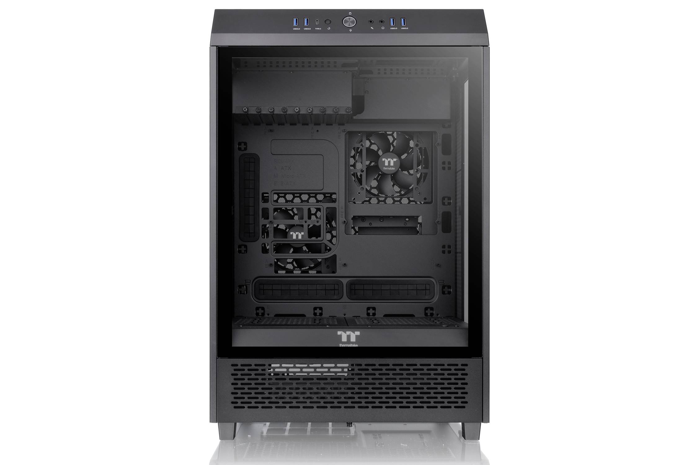 Thermaltake CA-1X1-00M1WN-00 Full Tower PC-Gehäuse Schwarz LCS Kompatibel, Seitenfenster, Für DIY Wasserkühlung geeignet, Für AIO