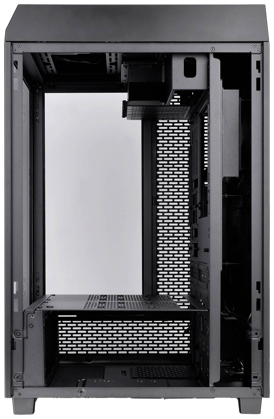Thermaltake CA-1X1-00M1WN-00 Full Tower PC-Gehäuse Schwarz LCS Kompatibel, Seitenfenster, Für DIY Wasserkühlung geeignet, Für AIO