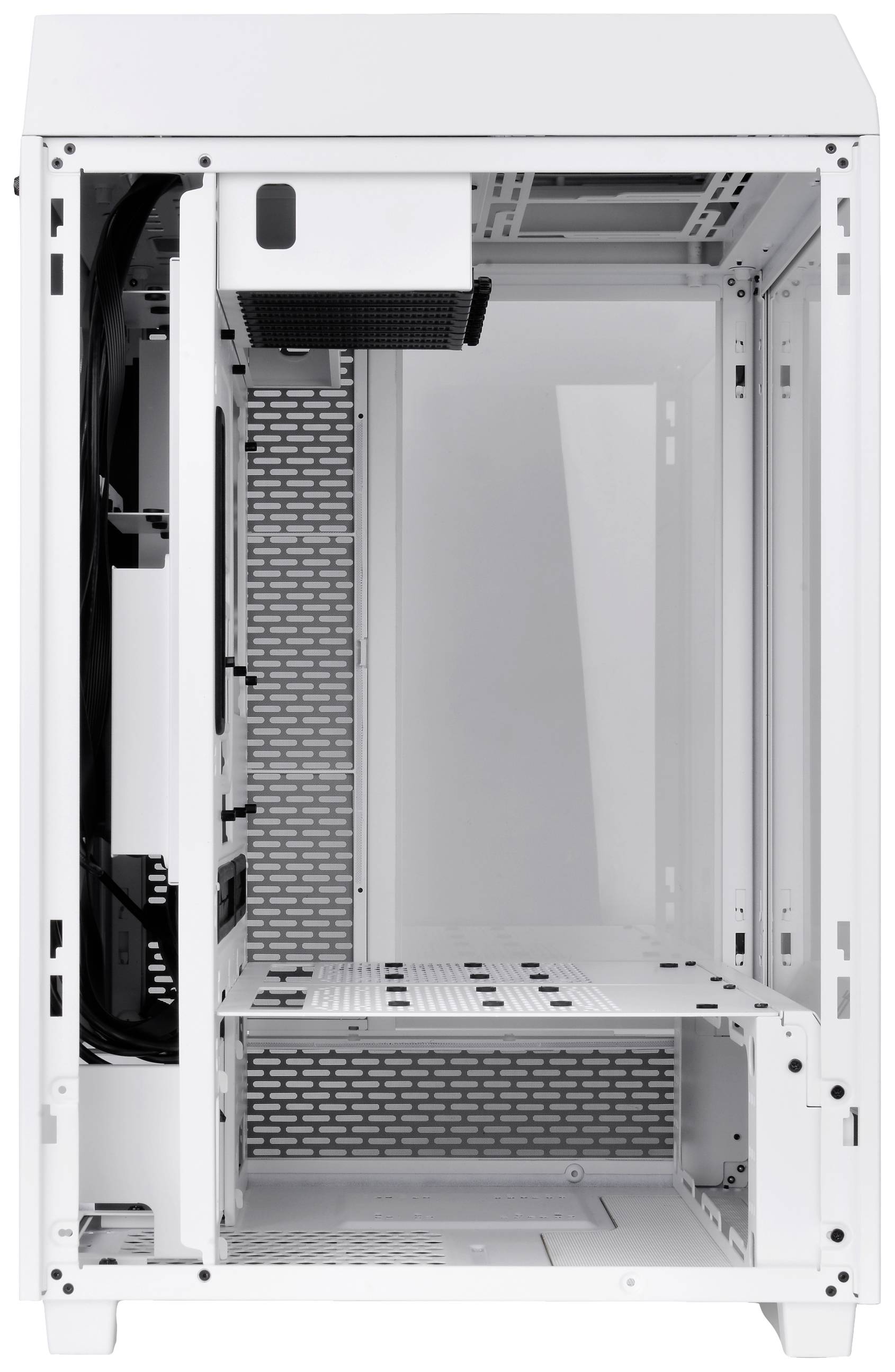 Thermaltake CA-1X1-00M6WN-00 Full Tower PC-Gehäuse Weiß LCS Kompatibel, Seitenfenster, Für DIY Wasserkühlung geeignet, Für AIO Wasserkühlung ge