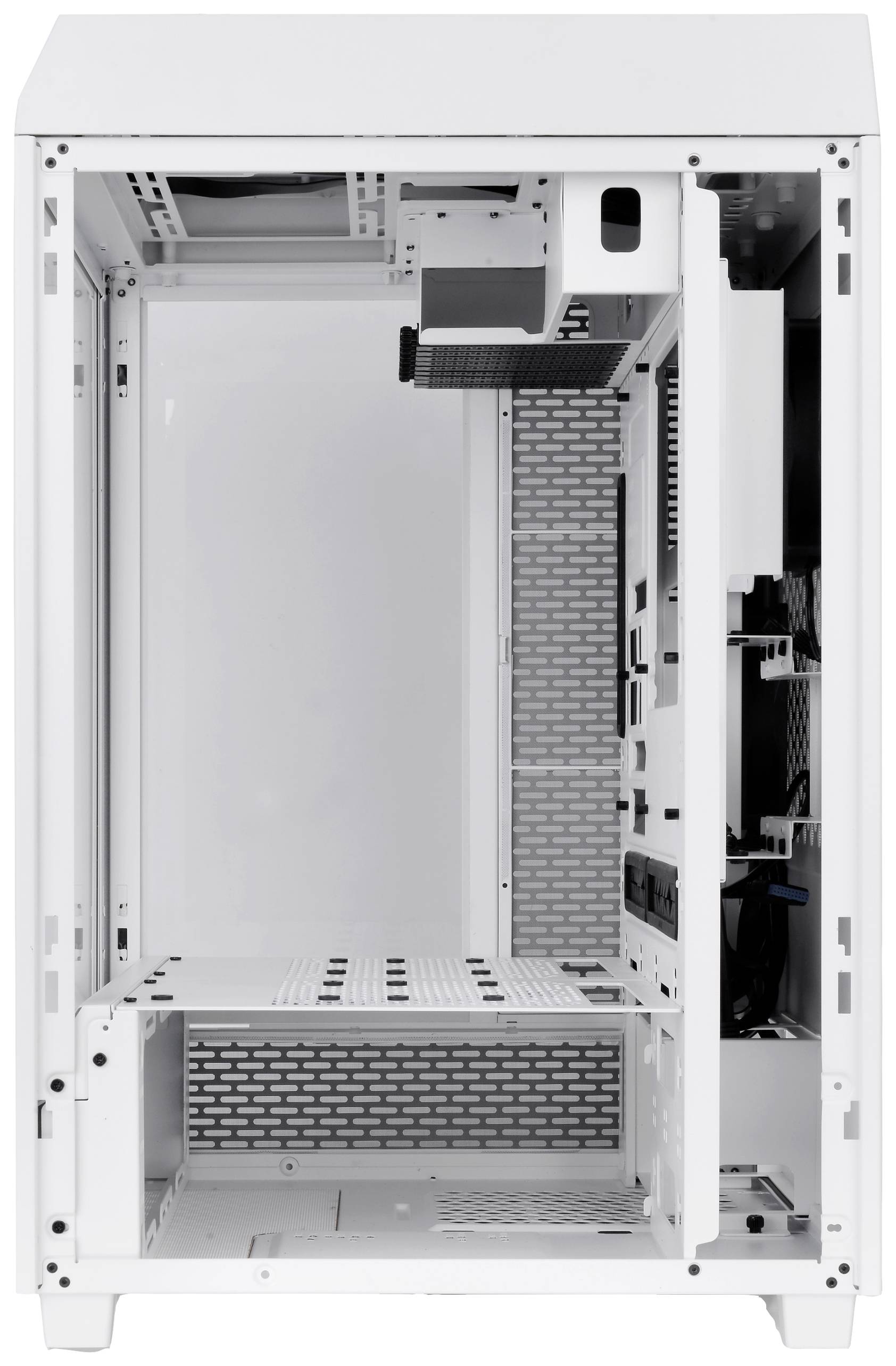 Thermaltake CA-1X1-00M6WN-00 Full Tower PC-Gehäuse Weiß LCS Kompatibel, Seitenfenster, Für DIY Wasserkühlung geeignet, Für AIO Wasserkühlung ge