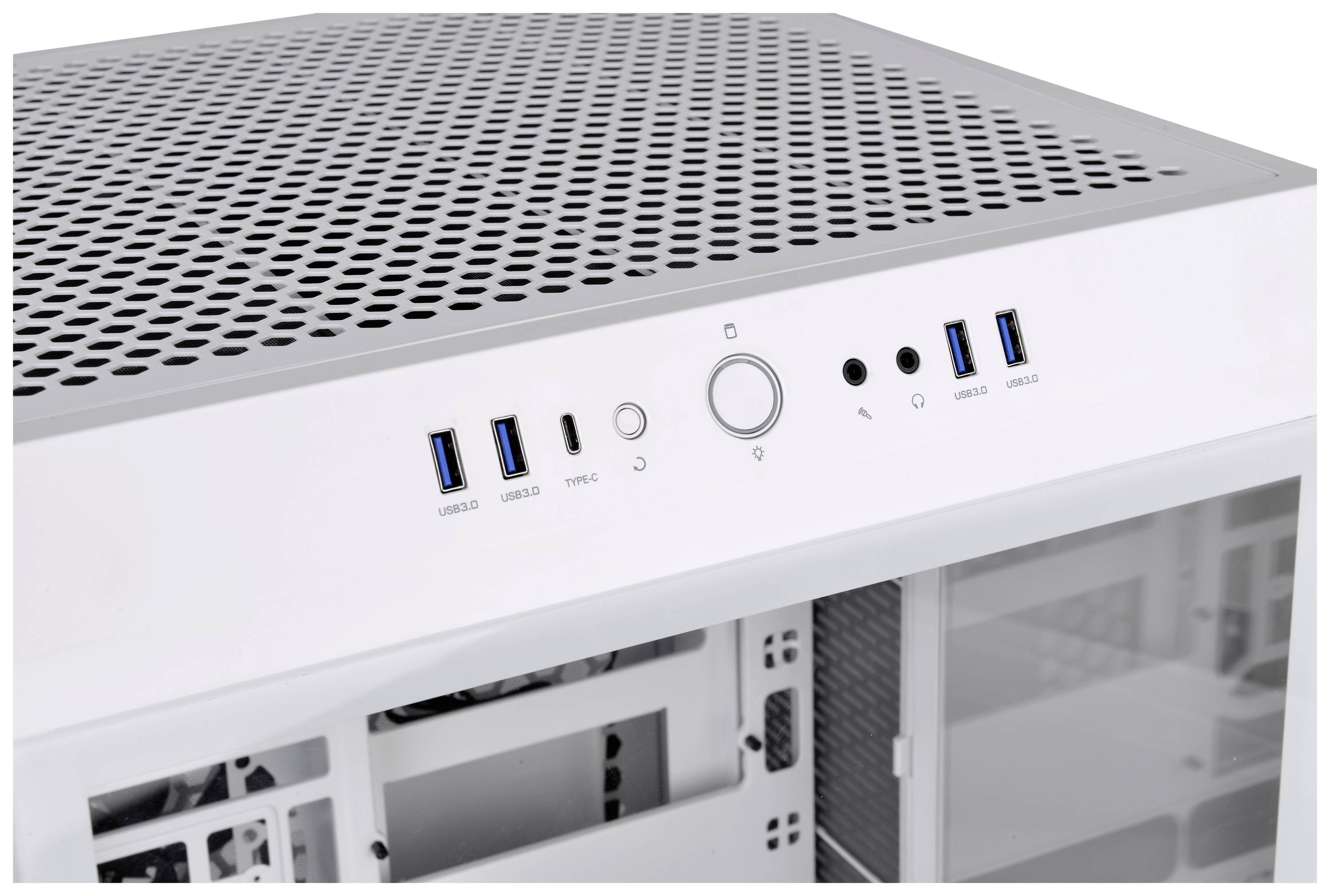 Thermaltake CA-1X1-00M6WN-00 Full Tower PC-Gehäuse Weiß LCS Kompatibel, Seitenfenster, Für DIY Wasserkühlung geeignet, Für AIO Wasserkühlung ge