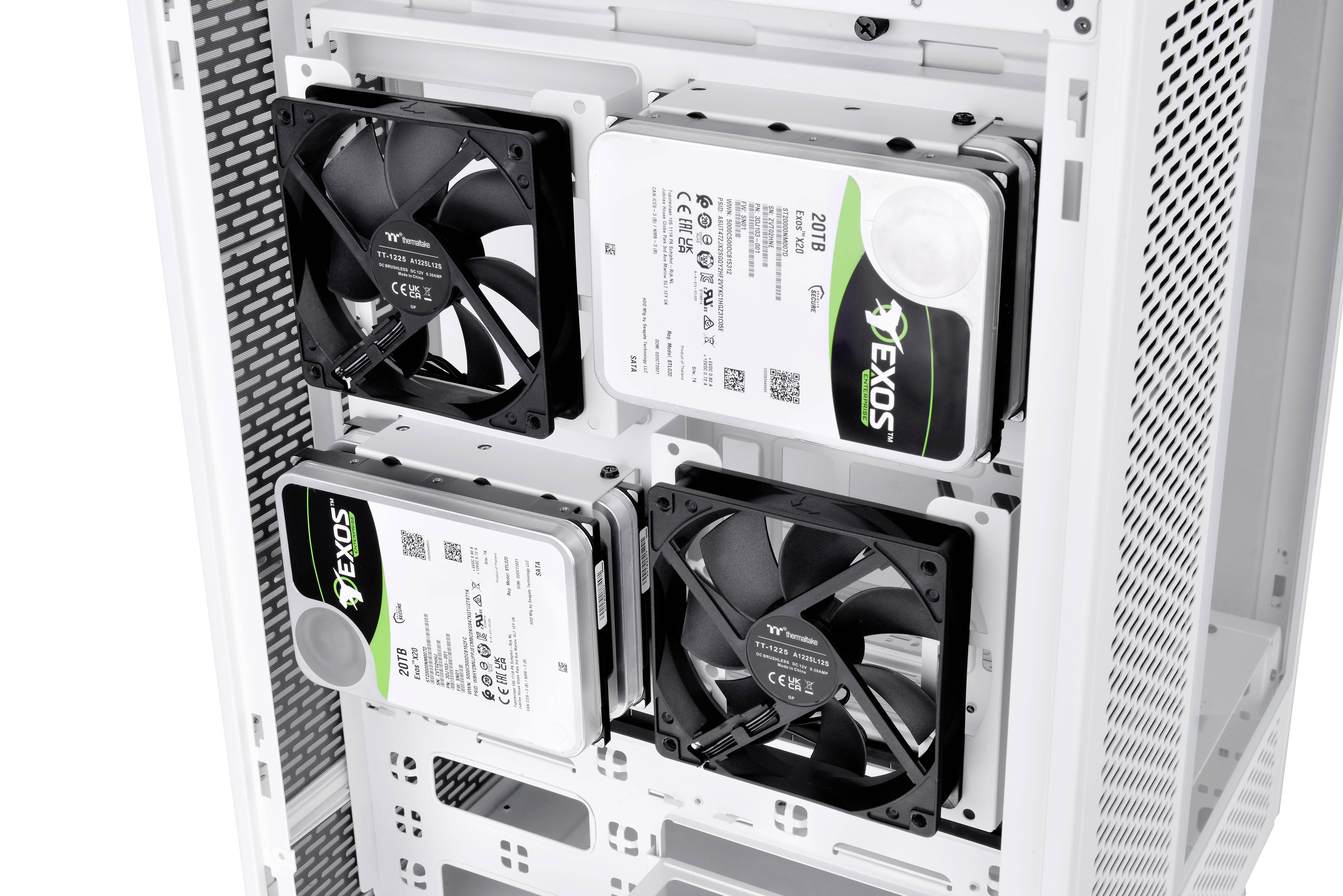 Thermaltake CA-1X1-00M6WN-00 Full Tower PC-Gehäuse Weiß LCS Kompatibel, Seitenfenster, Für DIY Wasserkühlung geeignet, Für AIO Wasserkühlung ge