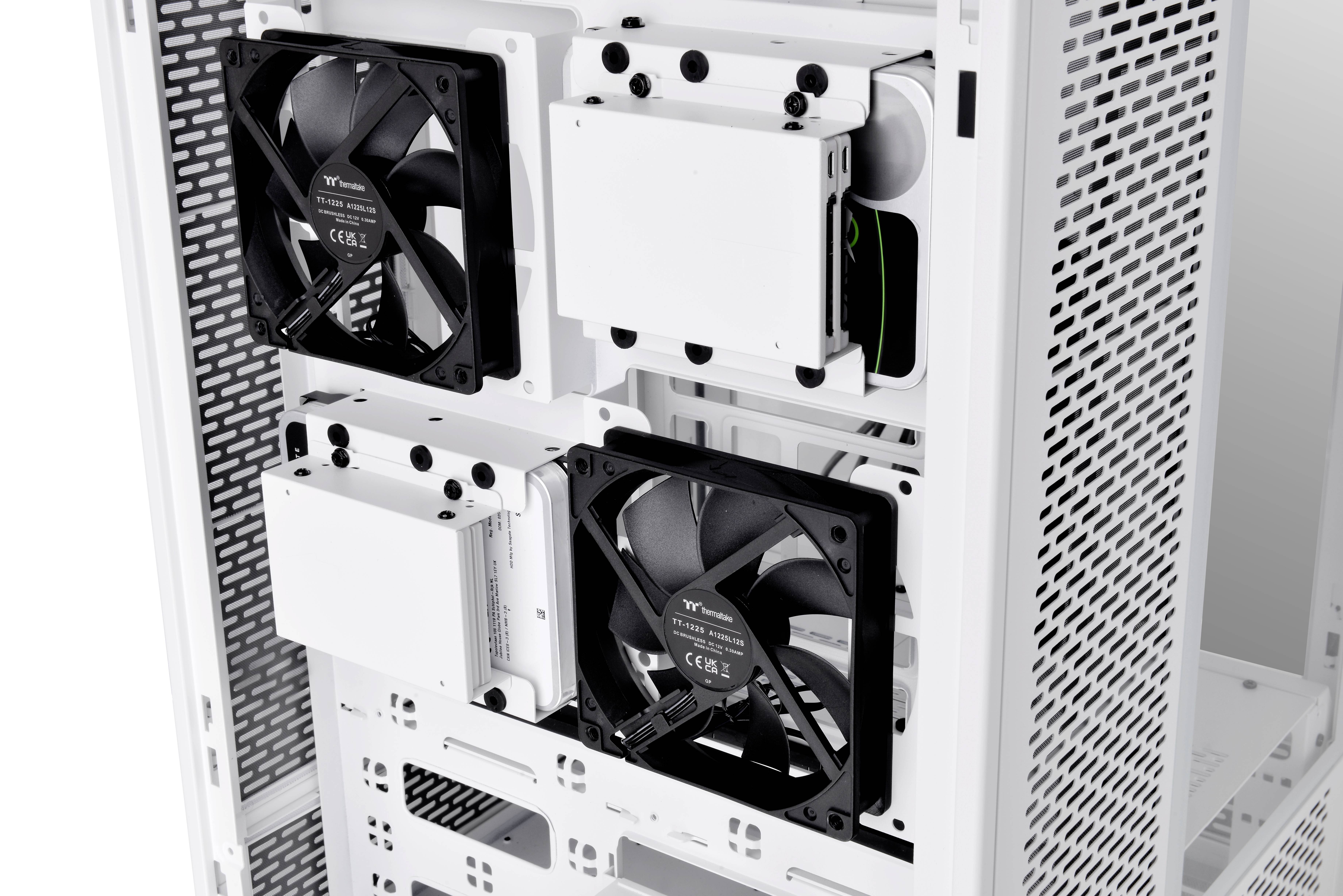 Thermaltake CA-1X1-00M6WN-00 Full Tower PC-Gehäuse Weiß LCS Kompatibel, Seitenfenster, Für DIY Wasserkühlung geeignet, Für AIO Wasserkühlung ge