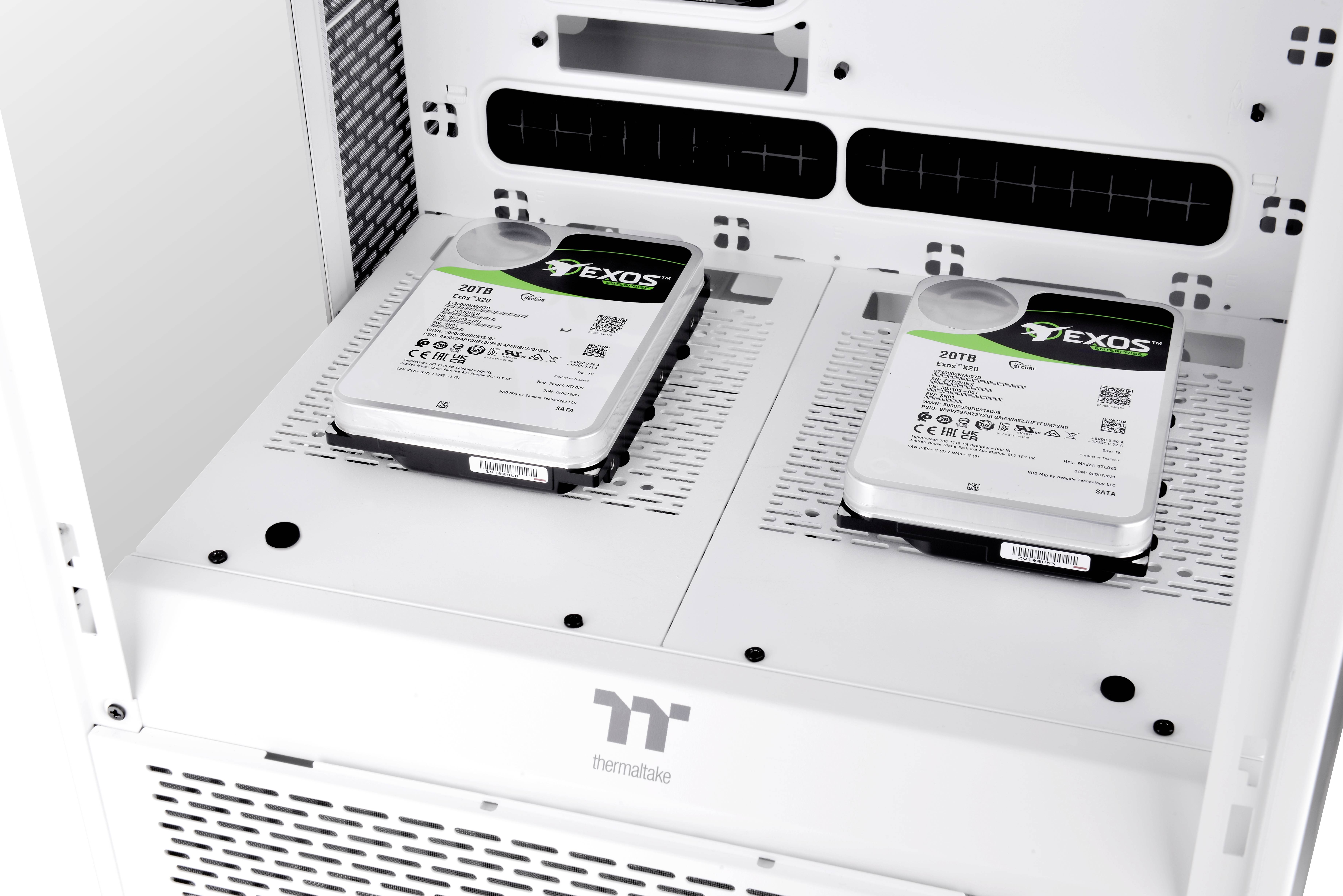 Thermaltake CA-1X1-00M6WN-00 Full Tower PC-Gehäuse Weiß LCS Kompatibel, Seitenfenster, Für DIY Wasserkühlung geeignet, Für AIO Wasserkühlung ge