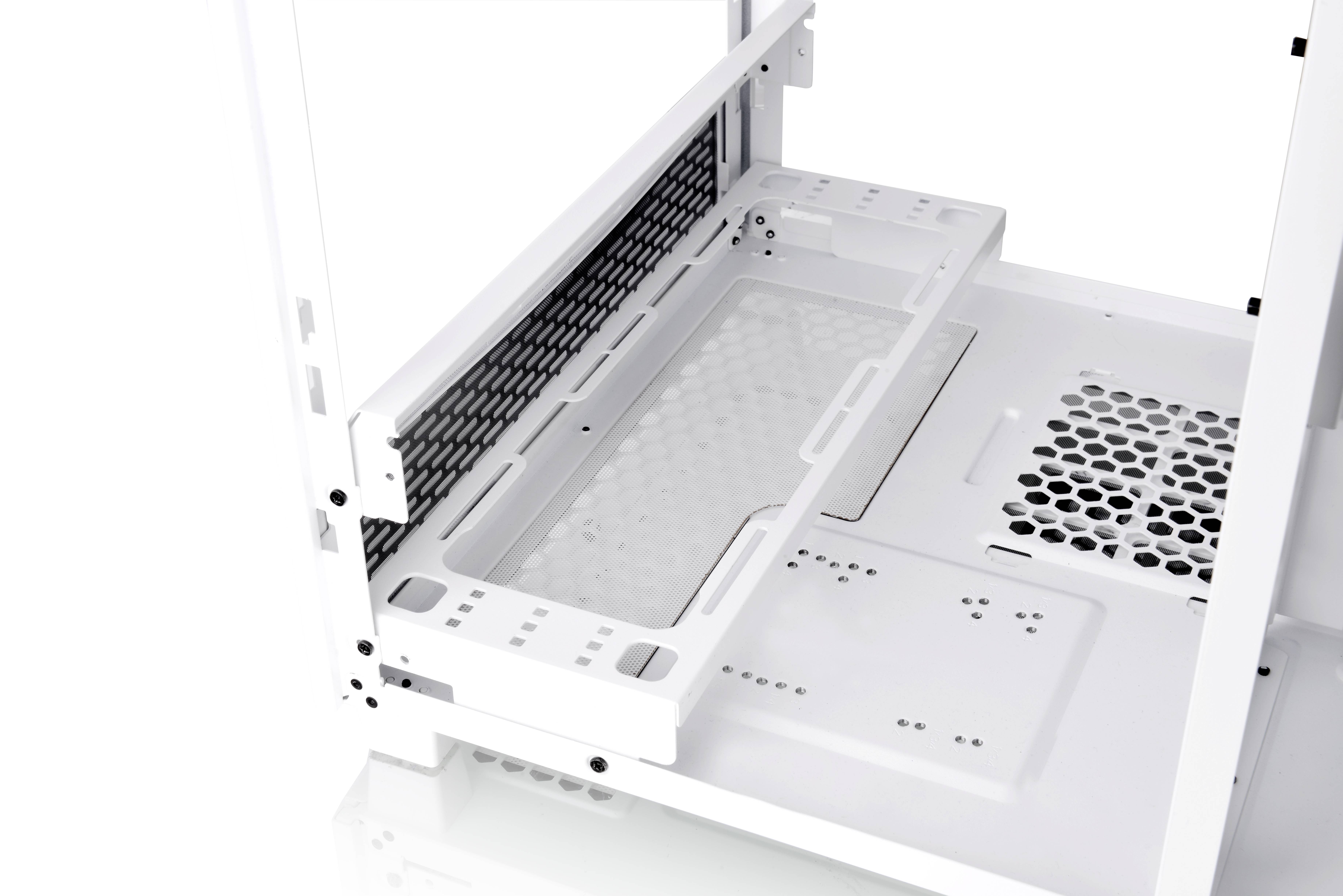 Thermaltake CA-1X1-00M6WN-00 Full Tower PC-Gehäuse Weiß LCS Kompatibel, Seitenfenster, Für DIY Wasserkühlung geeignet, Für AIO Wasserkühlung ge