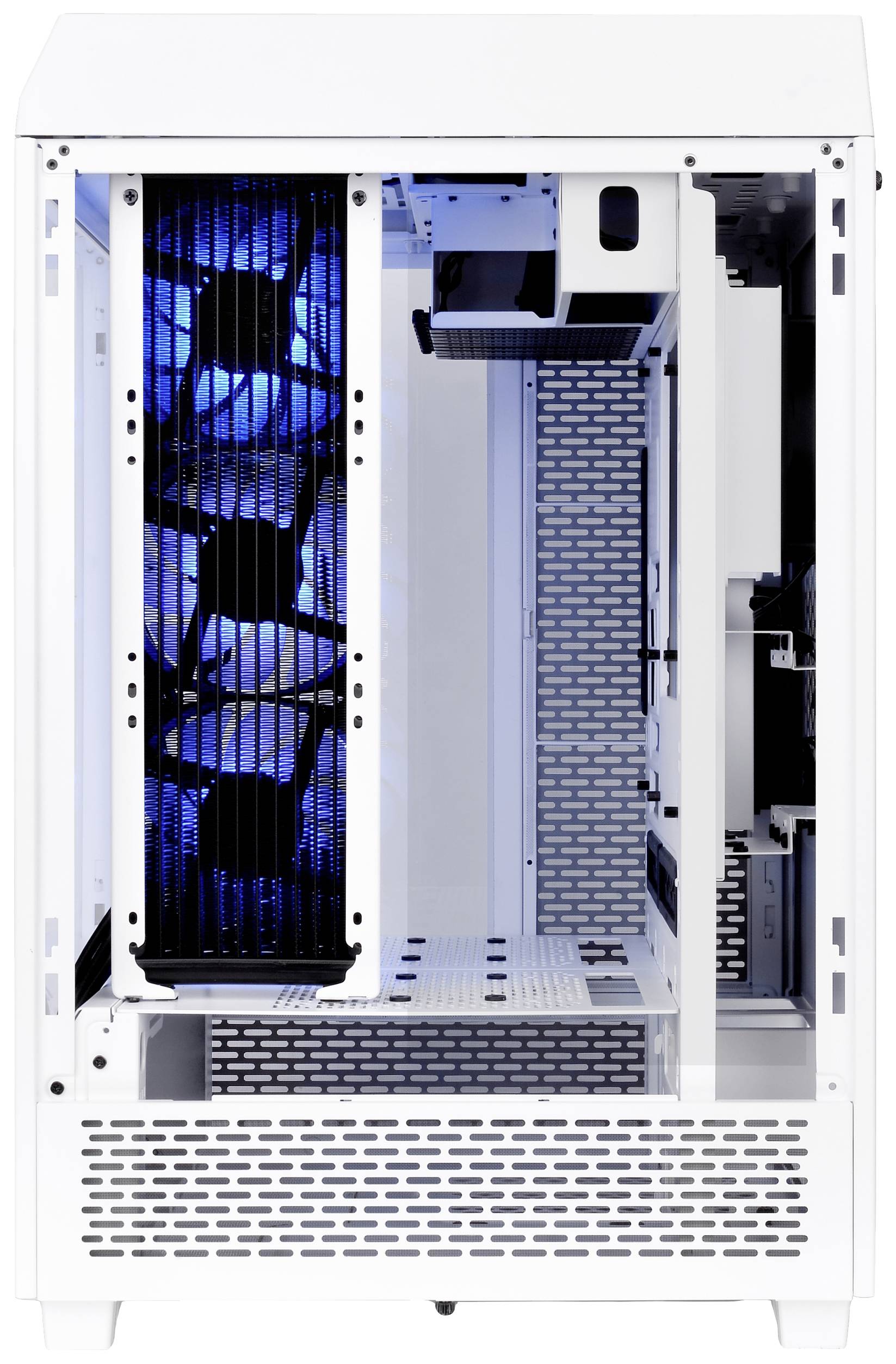Thermaltake CA-1X1-00M6WN-00 Full Tower PC-Gehäuse Weiß LCS Kompatibel, Seitenfenster, Für DIY Wasserkühlung geeignet, Für AIO Wasserkühlung ge