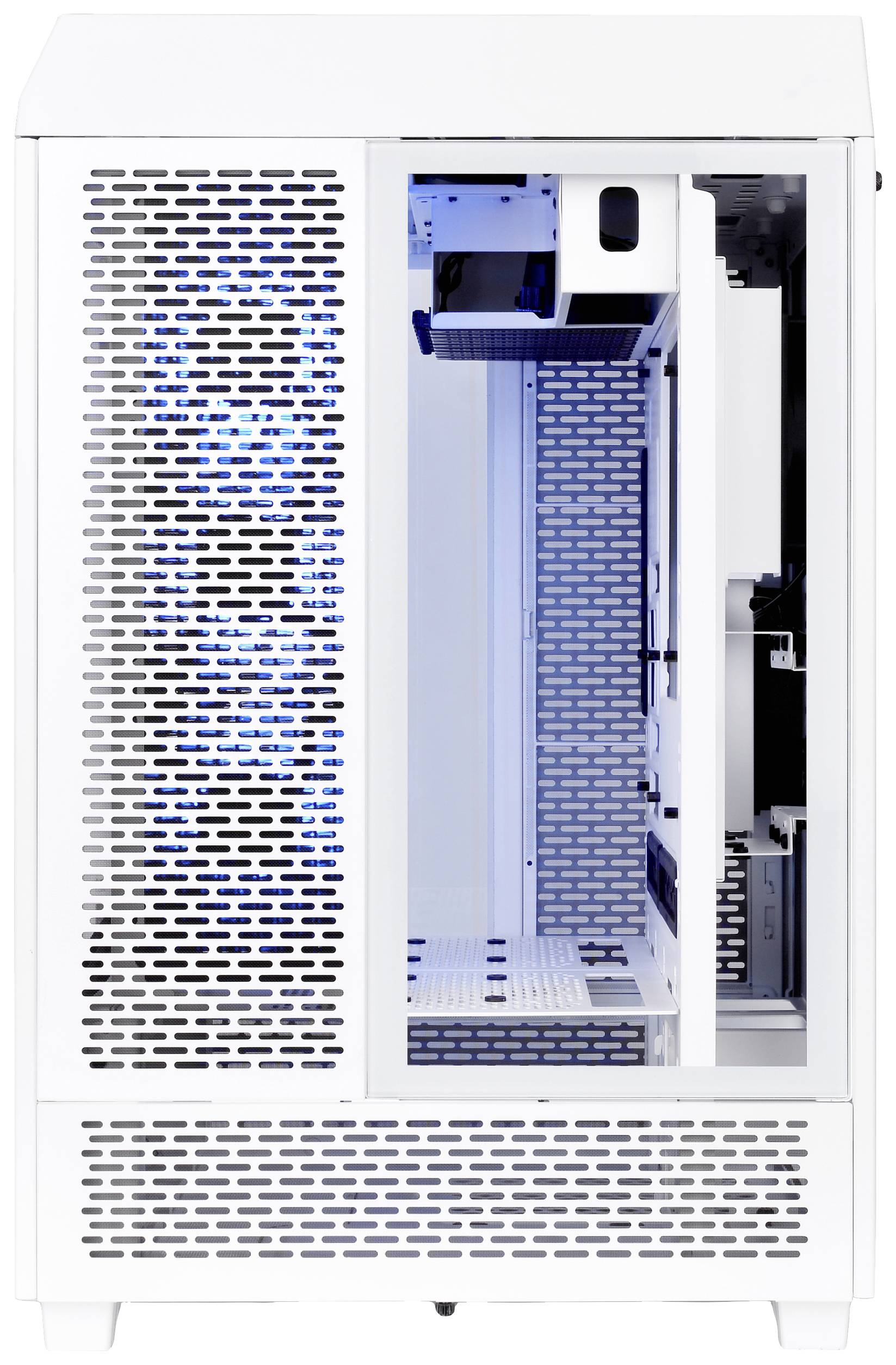 Thermaltake CA-1X1-00M6WN-00 Full Tower PC-Gehäuse Weiß LCS Kompatibel, Seitenfenster, Für DIY Wasserkühlung geeignet, Für AIO Wasserkühlung ge