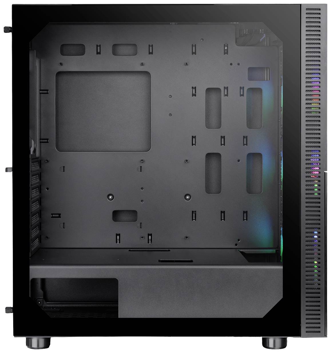 Thermaltake CA-1W1-00M1WN-01 Midi-Tower PC-Gehäuse Schwarz 3 Vorinstallierte LED Lüfter, LCS Kompat