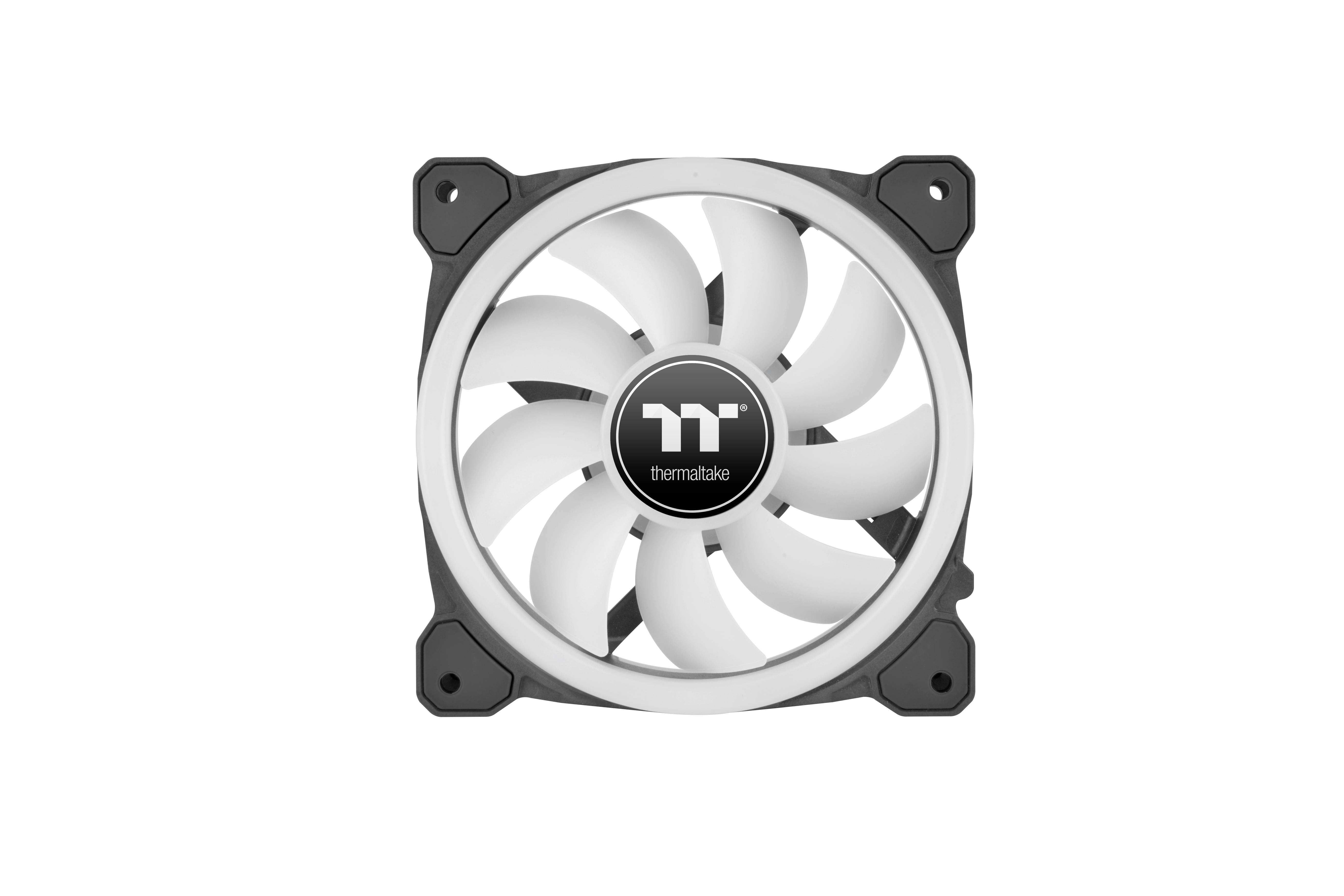 Thermaltake CL-F137-PL12SW-A PC-Gehäuse-Lüfter Schwarz (B x H x T) 184 x 129 x 162 mm inkl. LED-Beleuchtung, inkl. RGB-Beleuchtungssteuerung