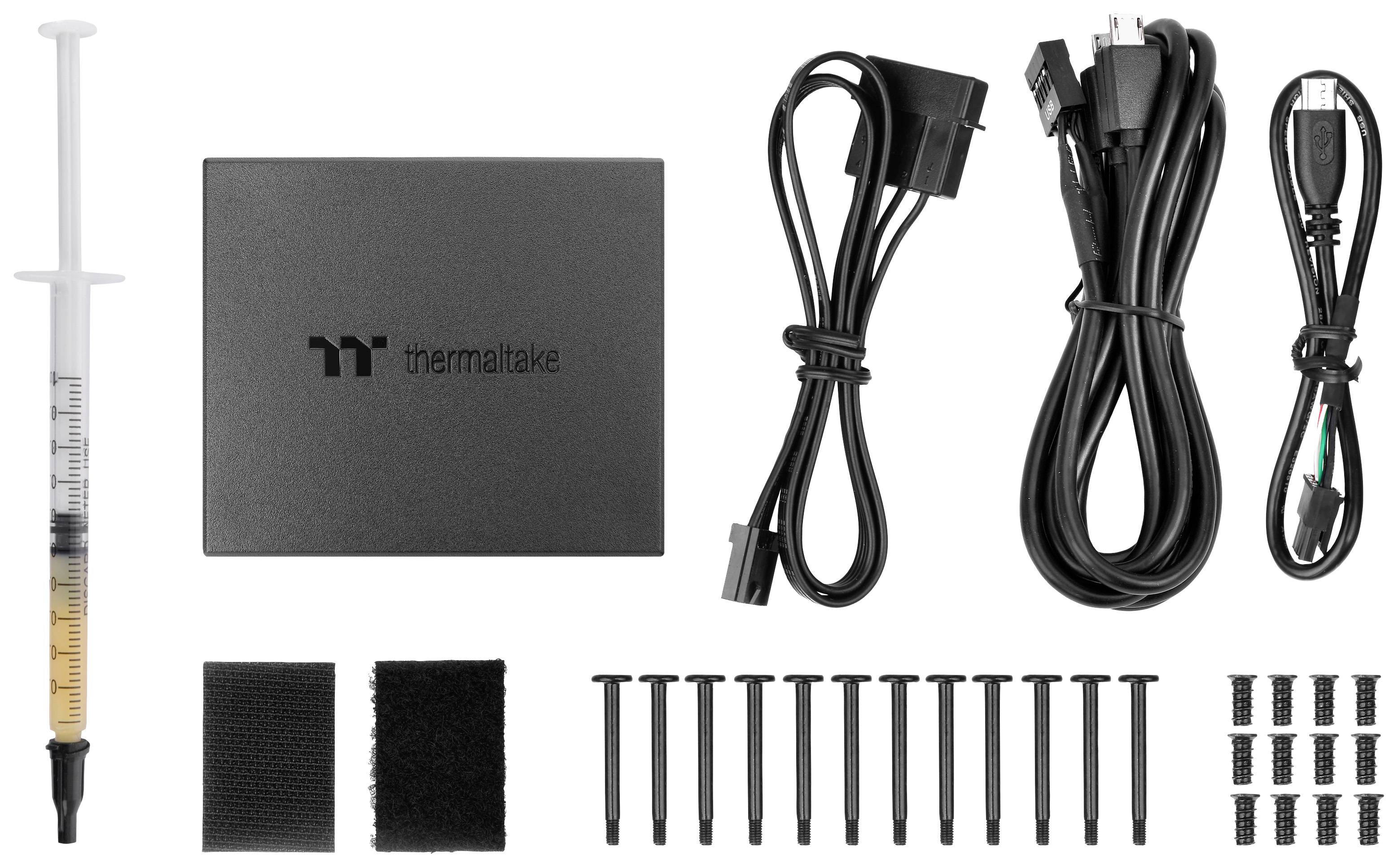 Thermaltake CL-F137-PL12SW-A PC-Gehäuse-Lüfter Schwarz (B x H x T) 184 x 129 x 162 mm inkl. LED-Beleuchtung, inkl. RGB-Beleuchtungssteuerung