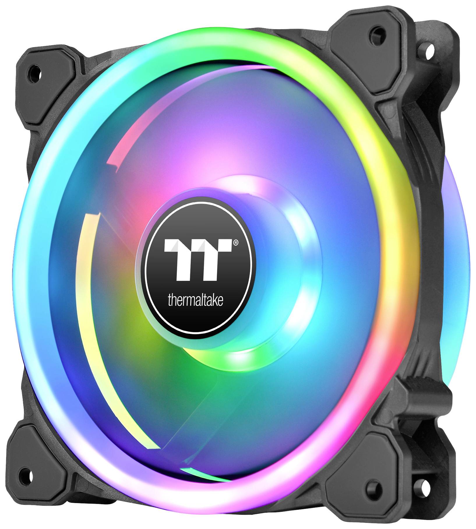 Thermaltake CL-F137-PL12SW-A PC-Gehäuse-Lüfter Schwarz (B x H x T) 184 x 129 x 162 mm inkl. LED-Beleuchtung, inkl. RGB-Beleuchtungssteuerung