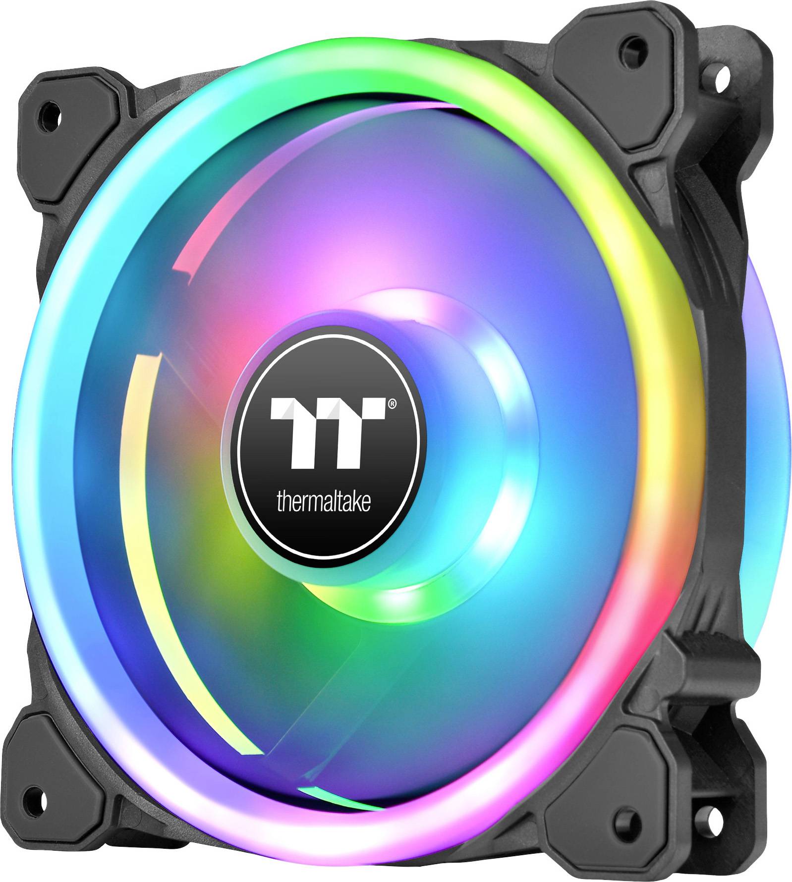 Thermaltake CL-F138-PL14SW-A PC-Gehäuse-Lüfter Schwarz (B x H x T) 184 x 149 x 182 mm inkl. LED-Beleuchtung, inkl. RGB-Beleuchtungssteuerung