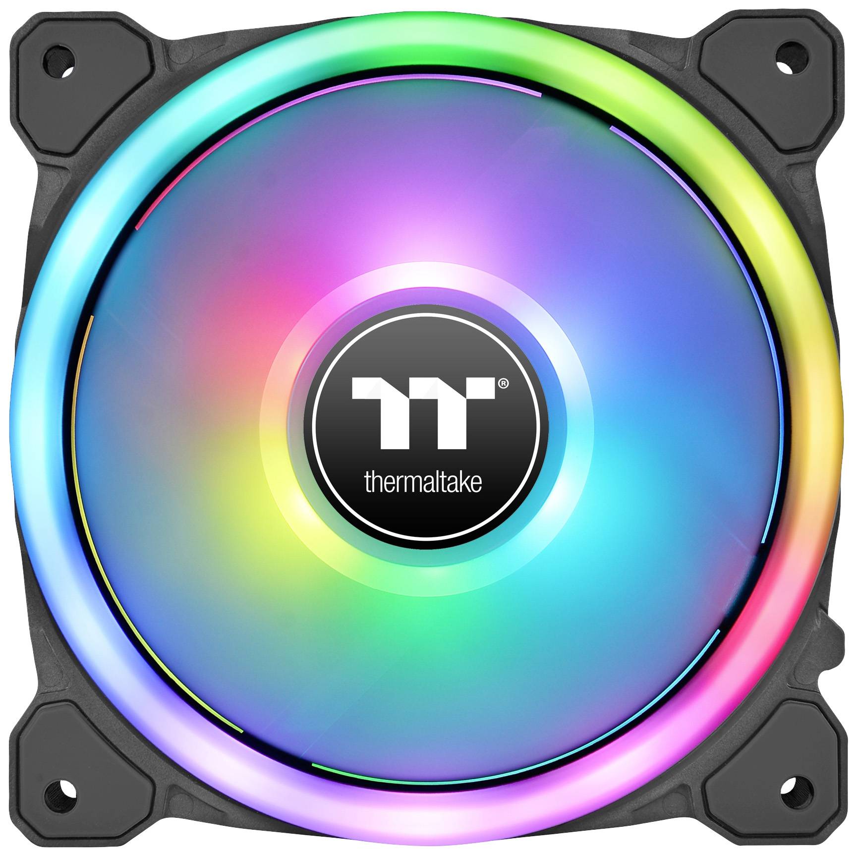 Thermaltake CL-F138-PL14SW-A PC-Gehäuse-Lüfter Schwarz (B x H x T) 184 x 149 x 182 mm inkl. LED-Beleuchtung, inkl. RGB-Beleuchtungssteuerung