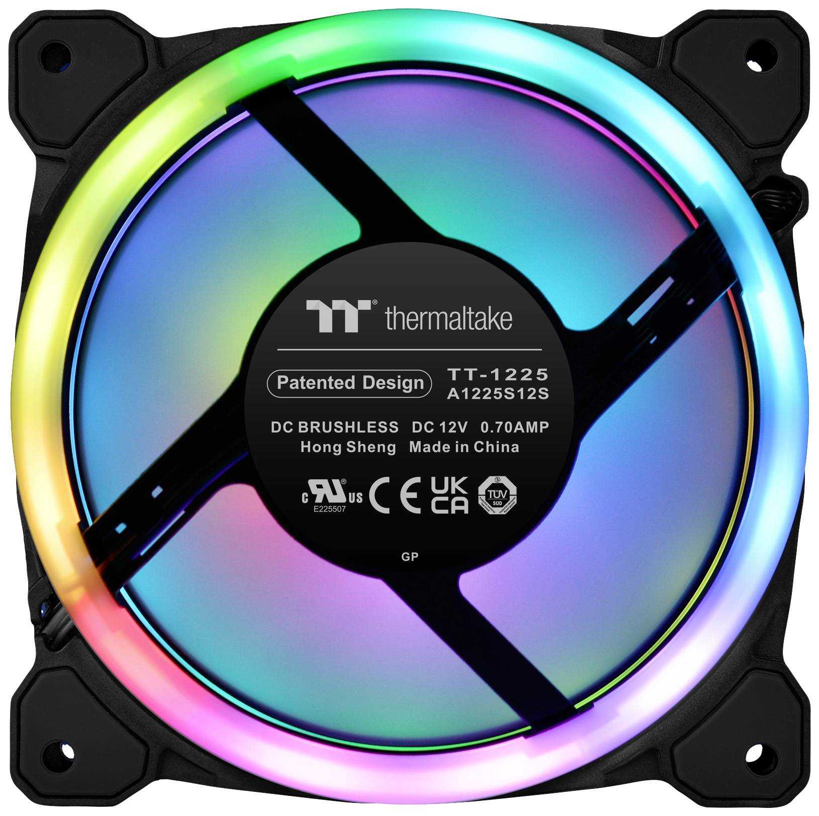 Thermaltake CL-F138-PL14SW-A PC-Gehäuse-Lüfter Schwarz (B x H x T) 184 x 149 x 182 mm inkl. LED-Beleuchtung, inkl. RGB-Beleuchtungssteuerung