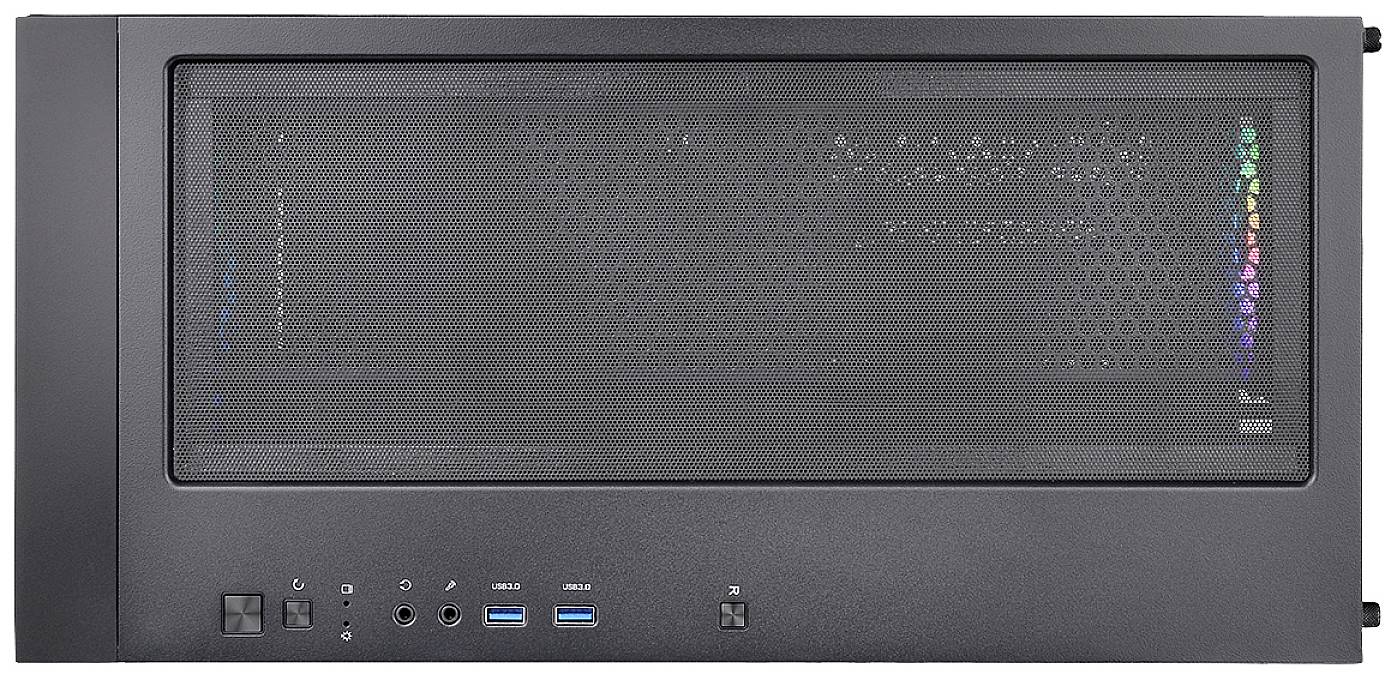 Thermaltake CA-1S4-00M1WN-00 Midi-Tower PC-Gehäuse Schwarz 3 Vorinstallierte LED Lüfter, LCS Kompatibel, Seitenfenster, Für DIY