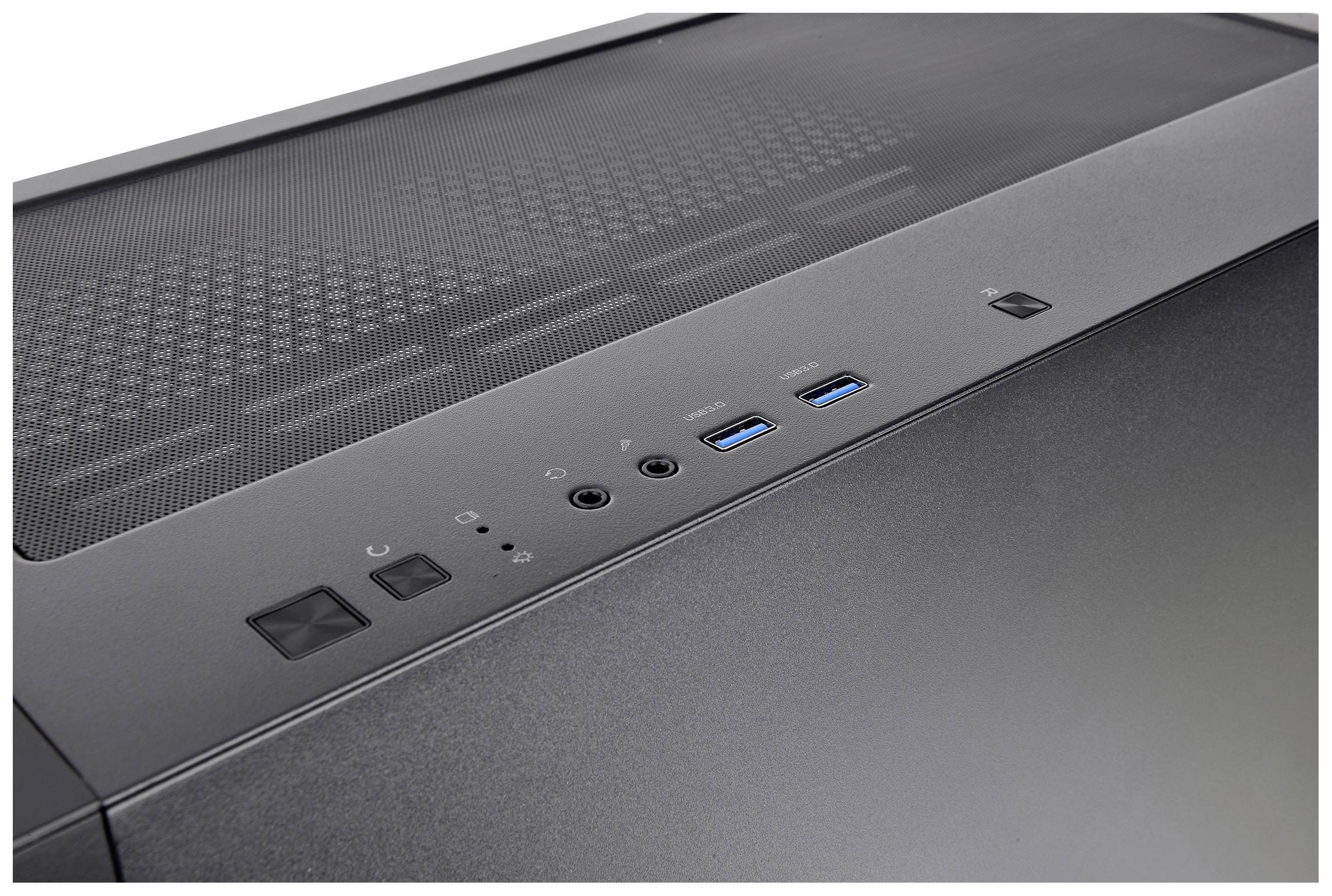 Thermaltake CA-1S4-00M1WN-00 Midi-Tower PC-Gehäuse Schwarz 3 Vorinstallierte LED Lüfter, LCS Kompatibel, Seitenfenster, Für DIY