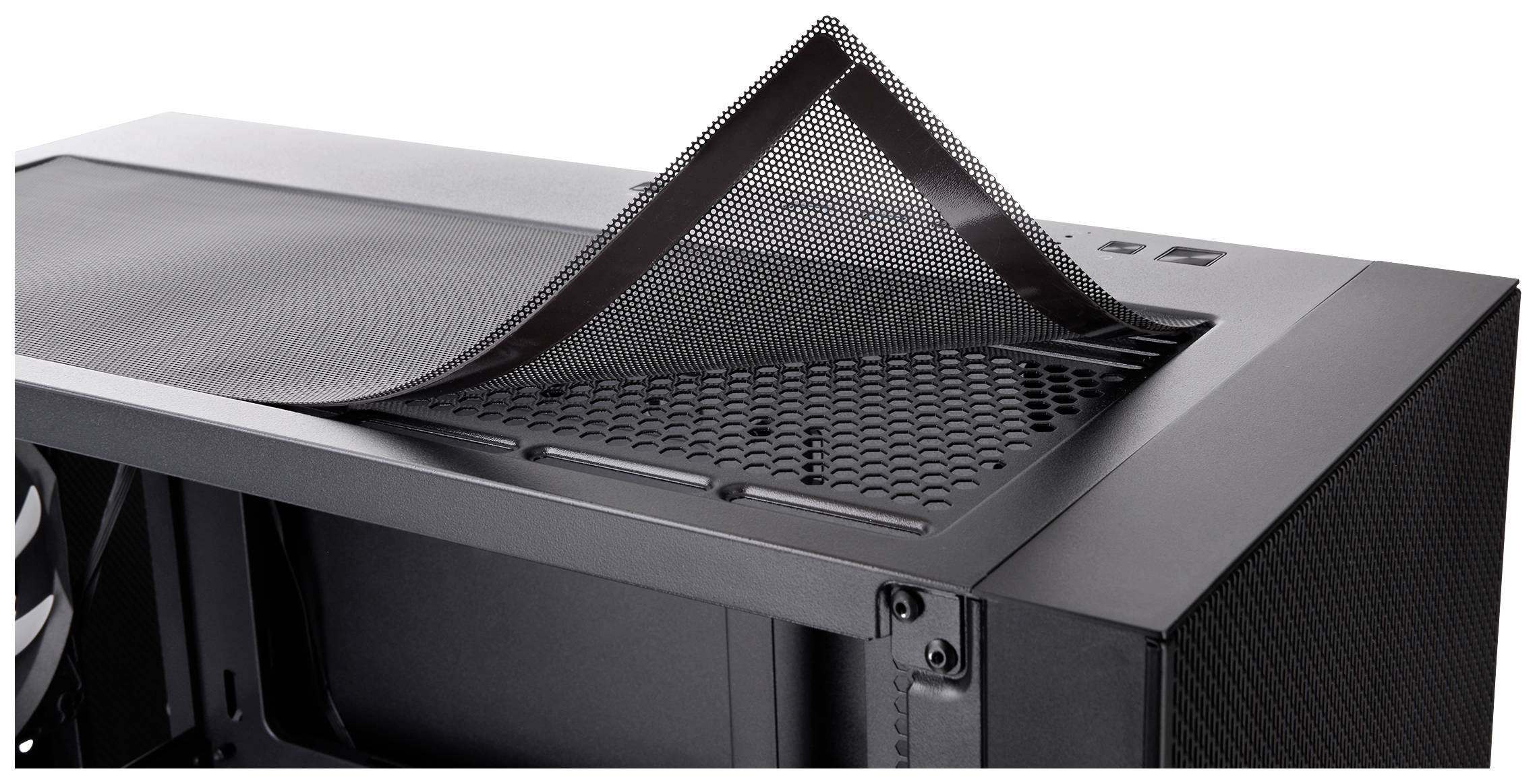 Thermaltake CA-1S4-00M1WN-00 Midi-Tower PC-Gehäuse Schwarz 3 Vorinstallierte LED Lüfter, LCS Kompatibel, Seitenfenster, Für DIY