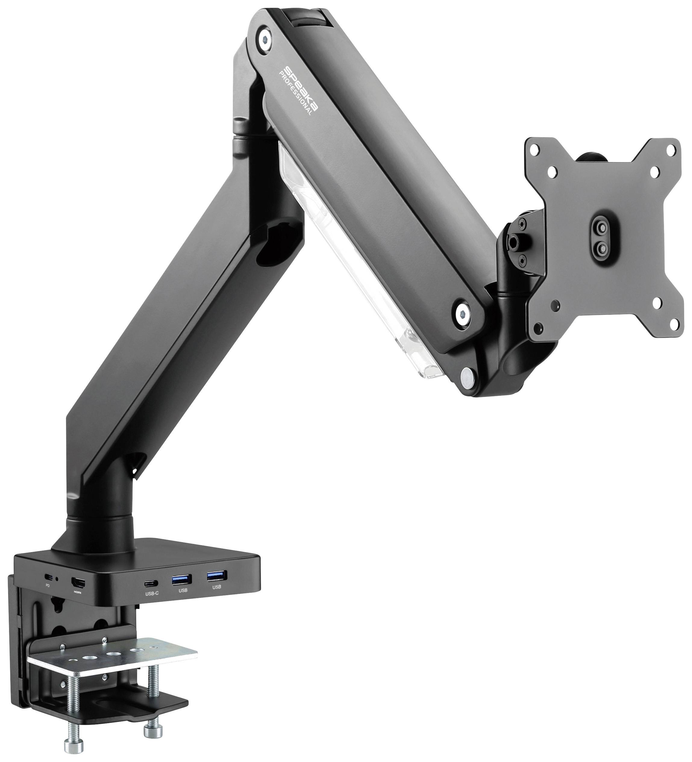 SpeaKa Professional SP-MM-810 1fach Monitor-Tischhalterung 43,2cm (17") - 88,9cm (35") Integrierte Dockingstation
