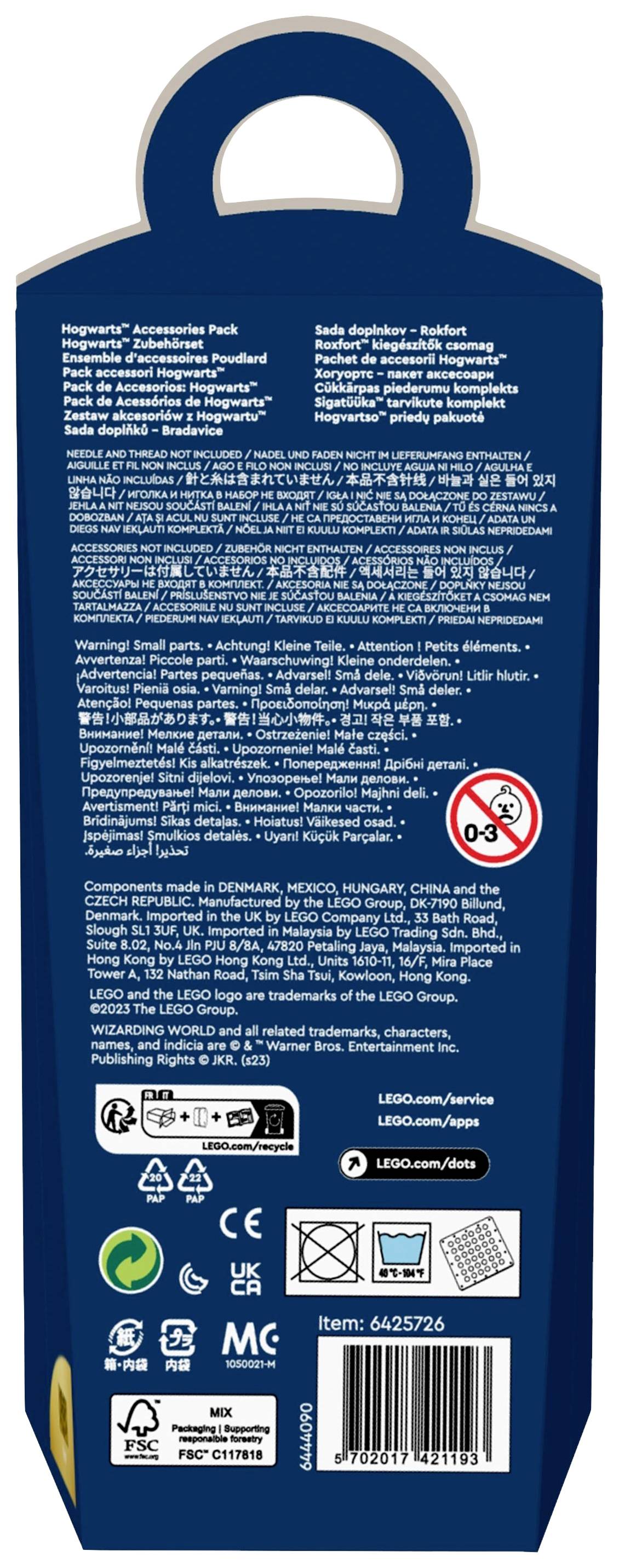 LEGO® DOTS 41808 Hogwarts Zubehörset